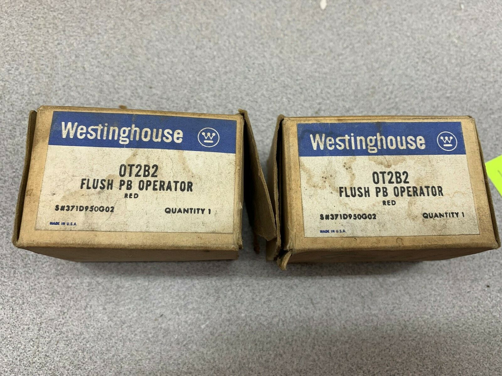 LOT OF 2 NEW IN BOX FLUSH PB OPERATOR 0T2B2