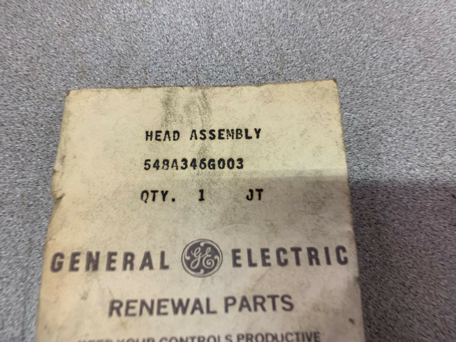 NEW IN BAG GE HEAD ASSEMBLY 548A346G003