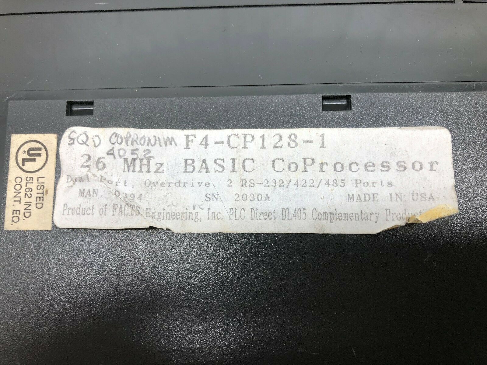 USED FACTS ENGINEERING BASIC COPROCESSOR F4-CP128-1