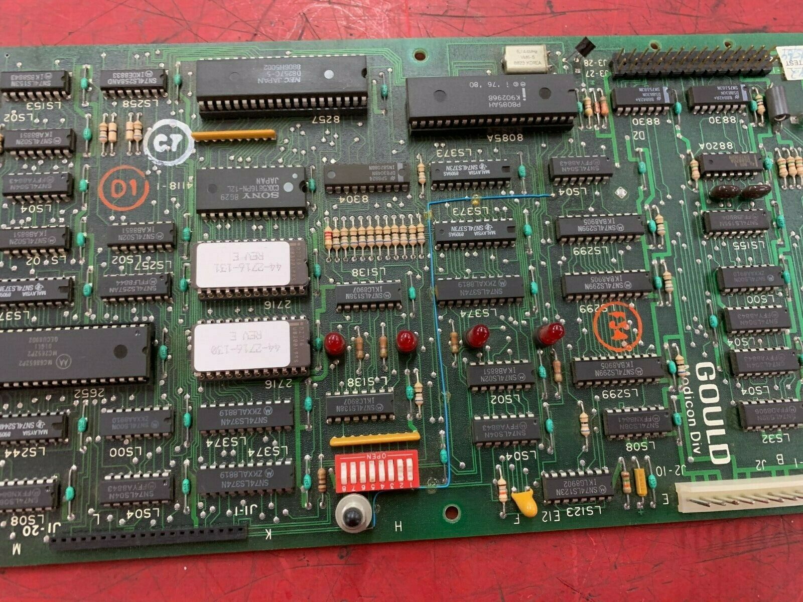 USED GOULD MODICON S203-001 REV. A CIRCUIT BOARD