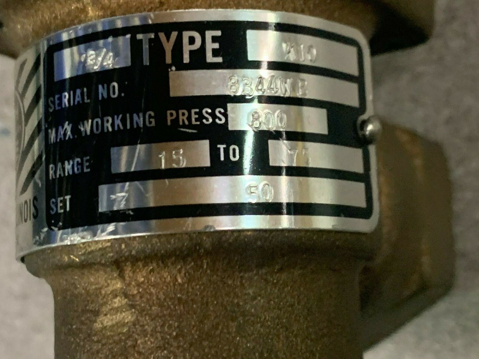 NEW NO BOX CASH ACME 3/4" RELIEF VALVE  K10