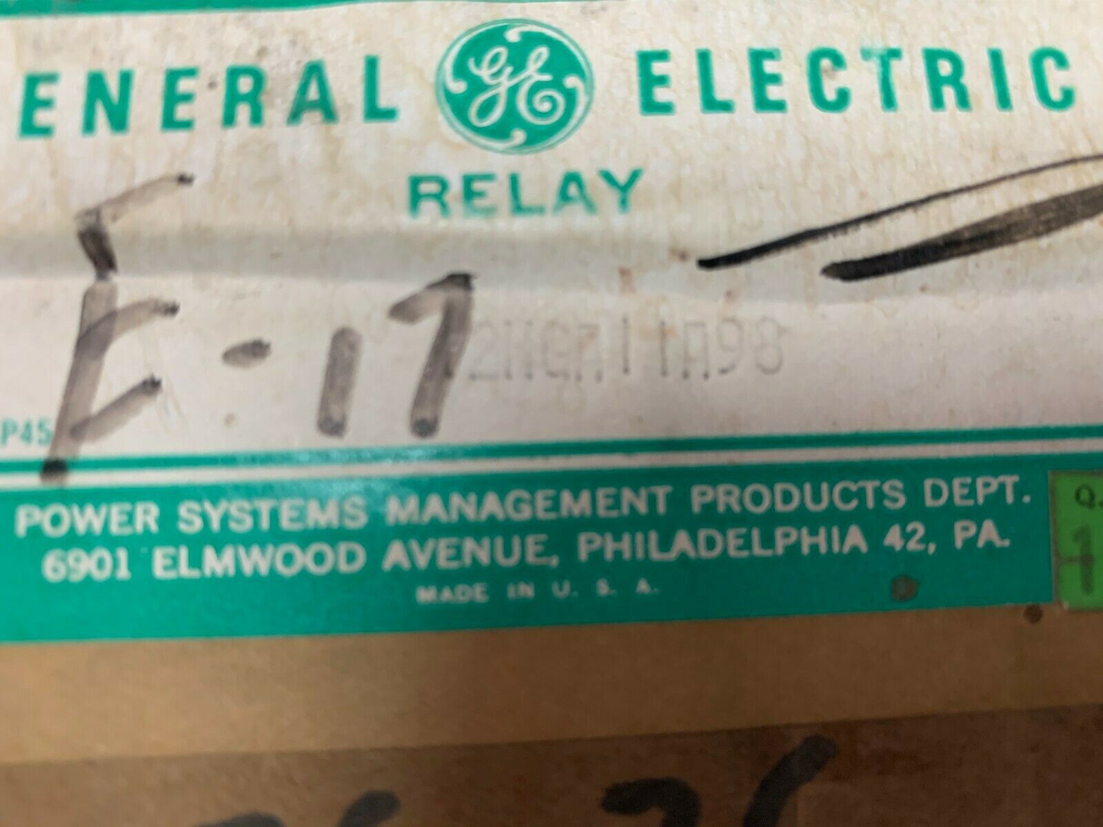 NEW IN BOX GENERAL ELECTRIC AUXILIARY RELAY 12HGA11A98