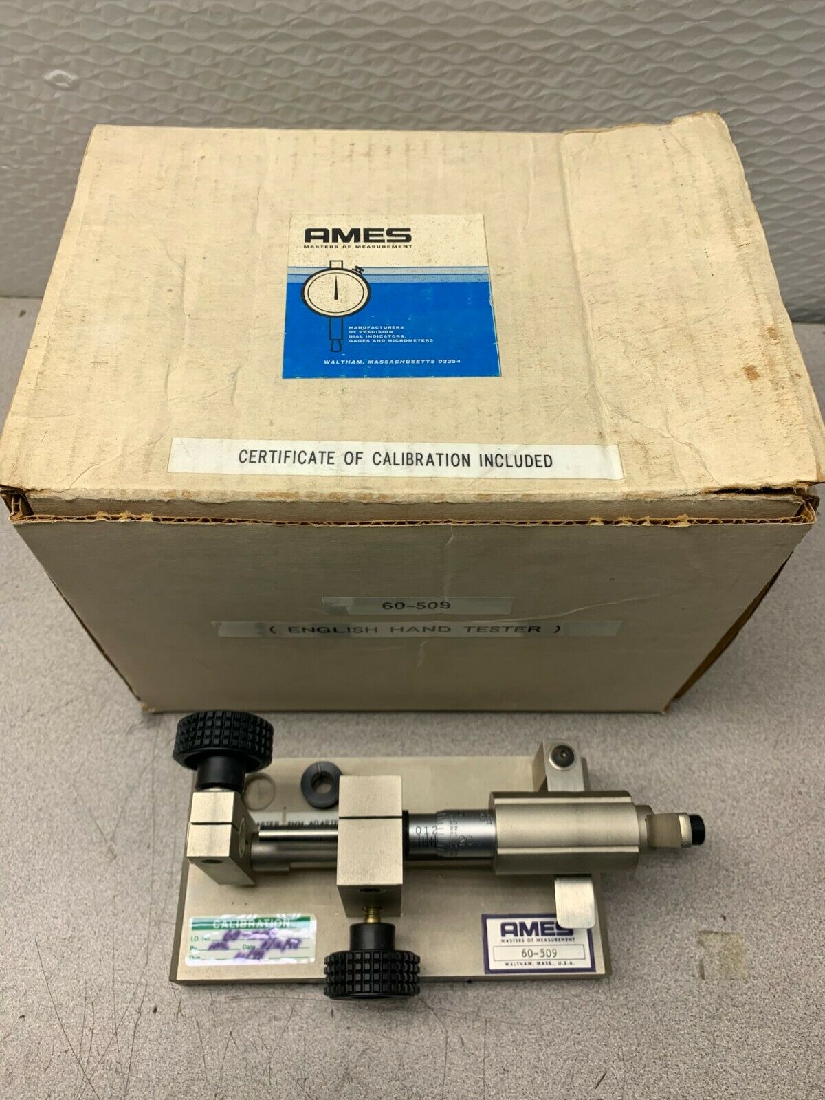 NEW IN BOX AMES ENGLISH HAND TESTER 60-509