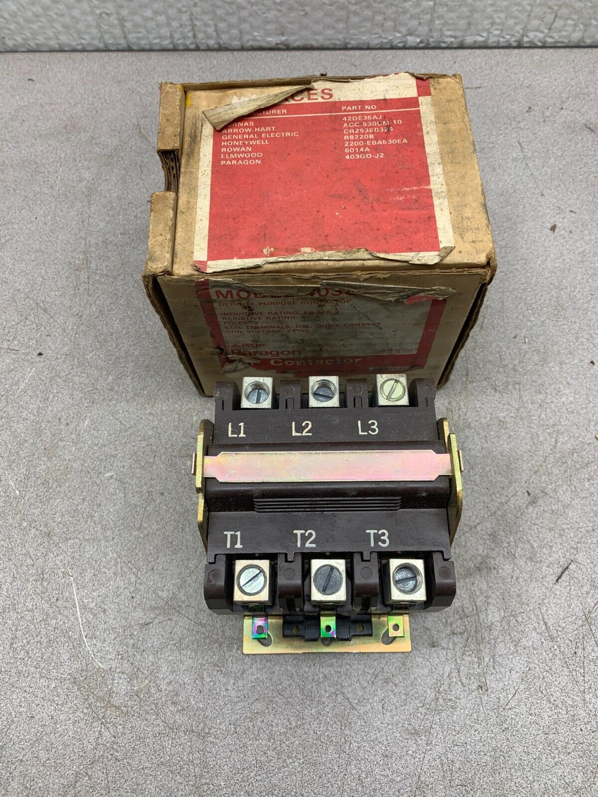 NEW IN BOX PARAGON DEFINITE PURPOSE CONTACTOR 403GOS-J2