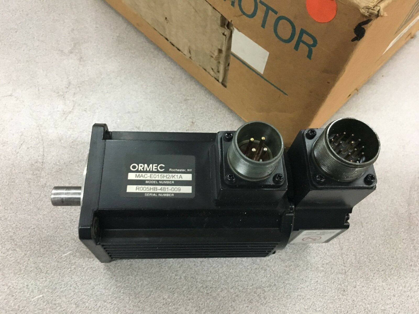 USED ORMEC AC SERVOMOTOR MAC-E015H2 /K1A