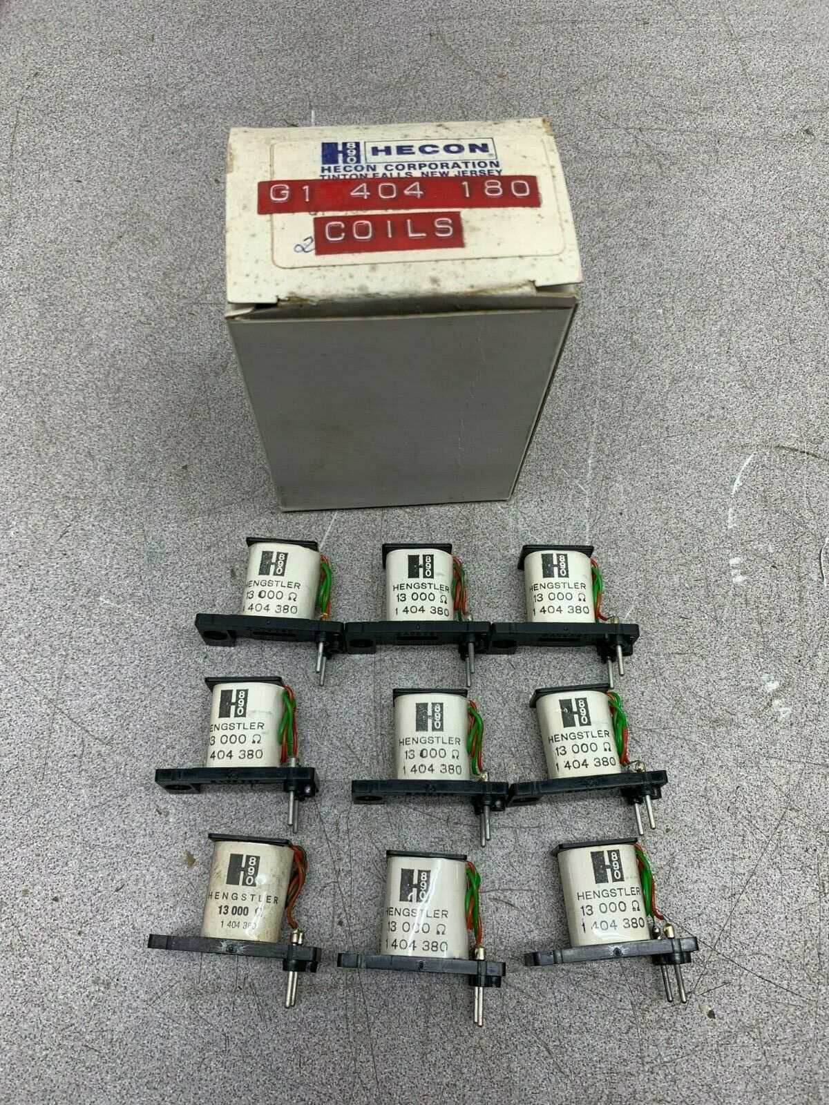 BOX OF 9 NEW IN BOX HECON COILS G1 404 180