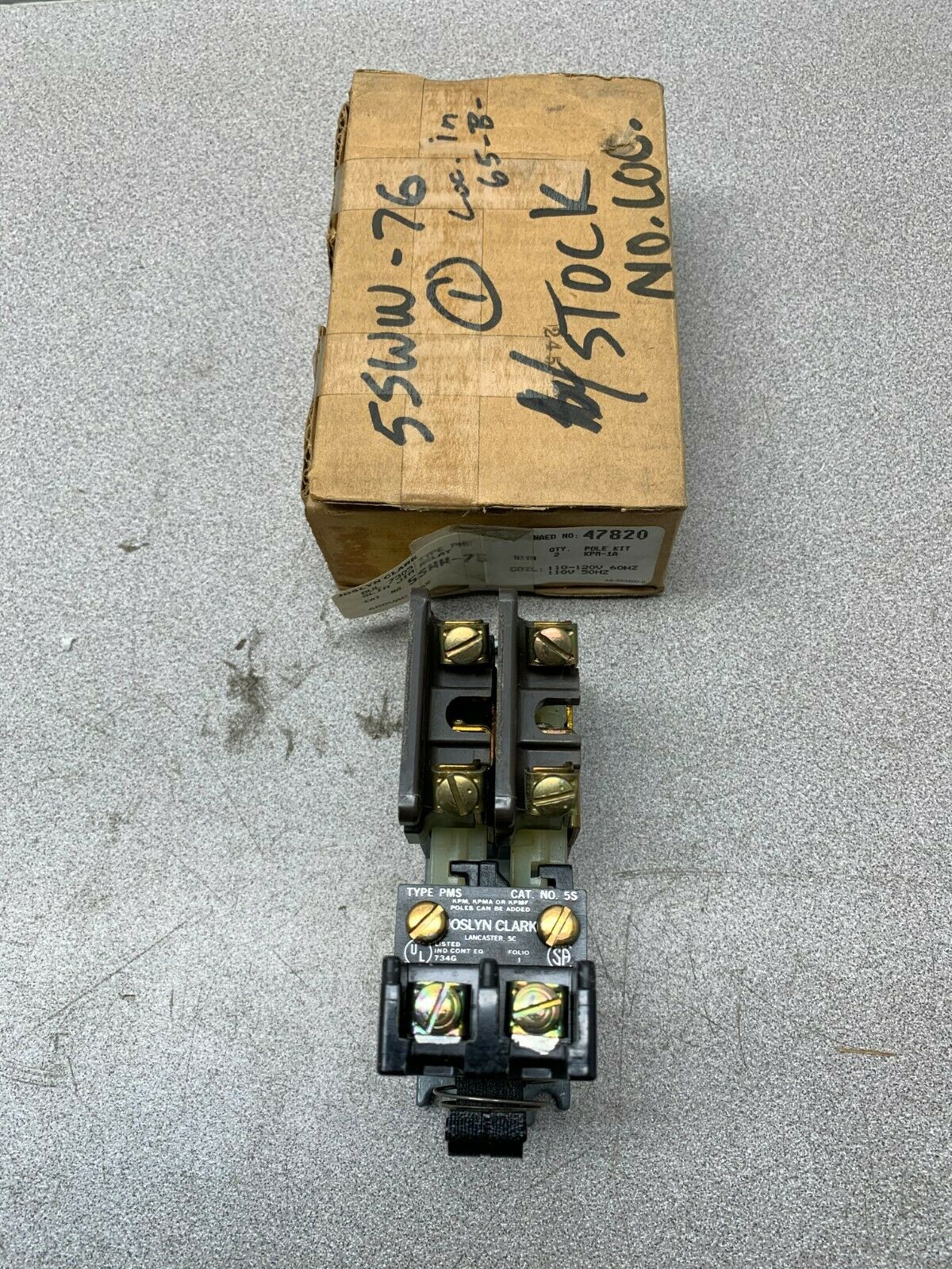 NEW IN BOX JOSLYN CLARK TYPE PMS 5S SLIM JIM RELAY 5SWW-76