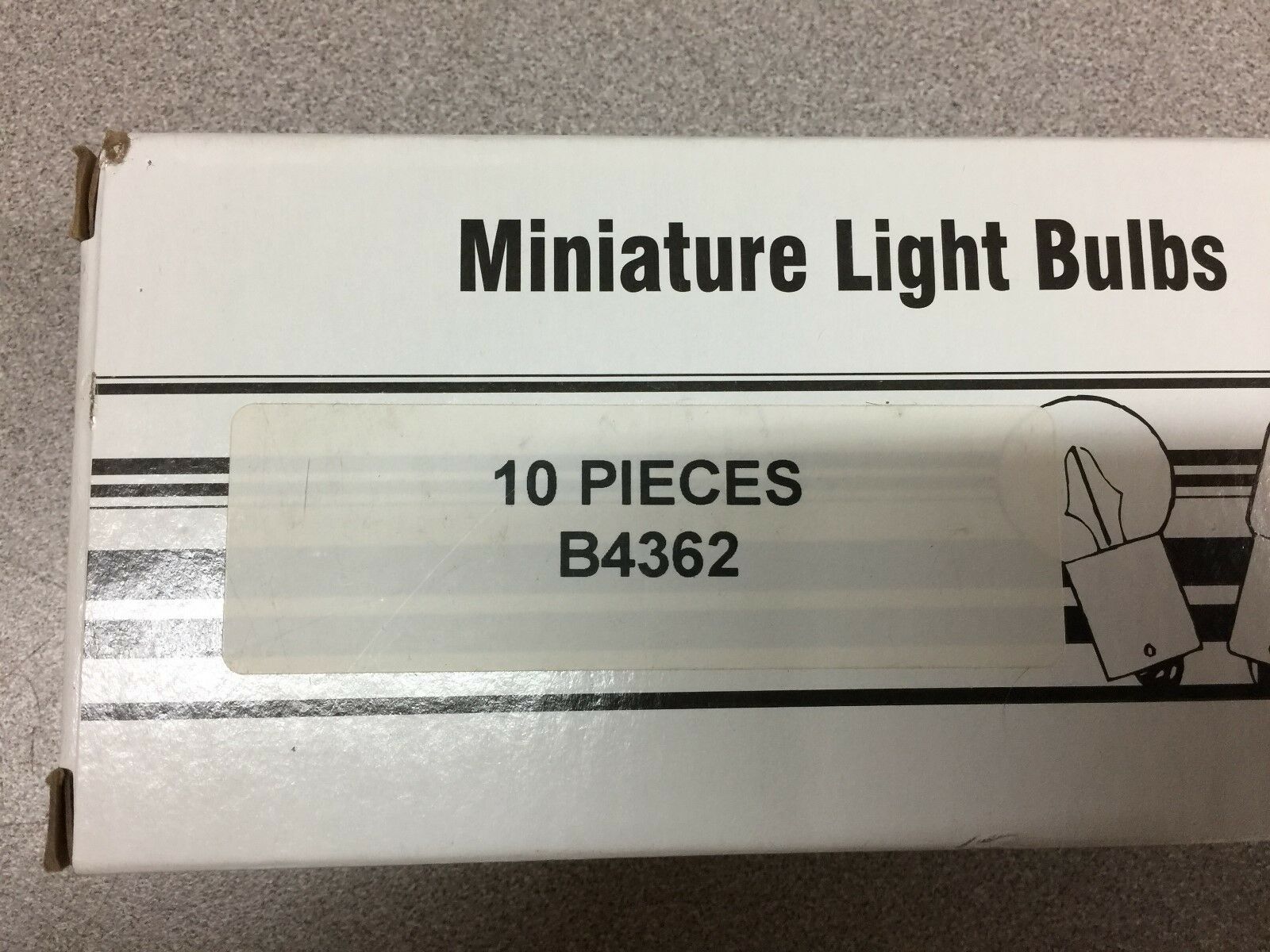 NEW IN BOX 10 MINIATURE LIGHT BULBS B4362