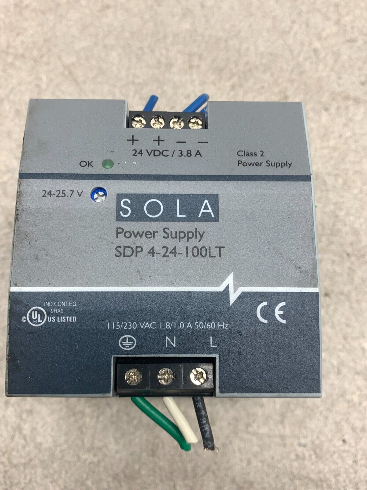 USED EMERSON SOLA POWER SUPPLY SDP 4-24-100LT