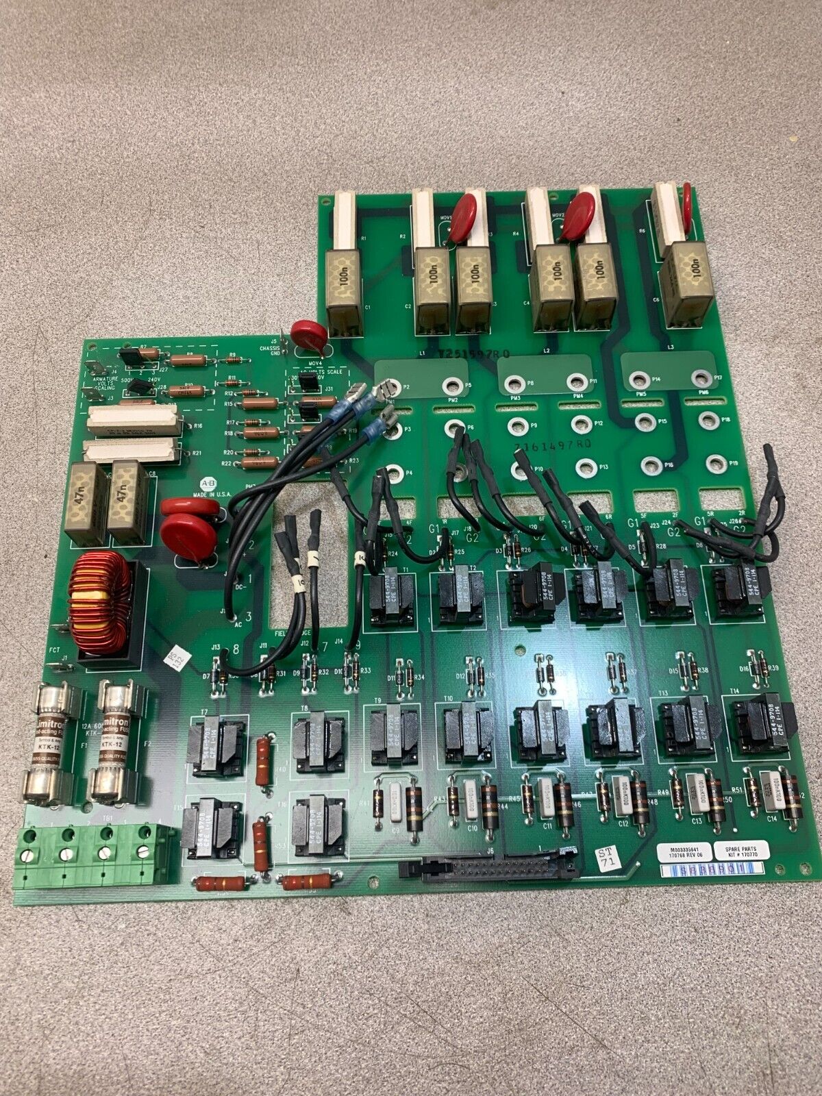 USED ALLEN-BRADLEY 170768 REGENERATIVE POWER BOARD 170770