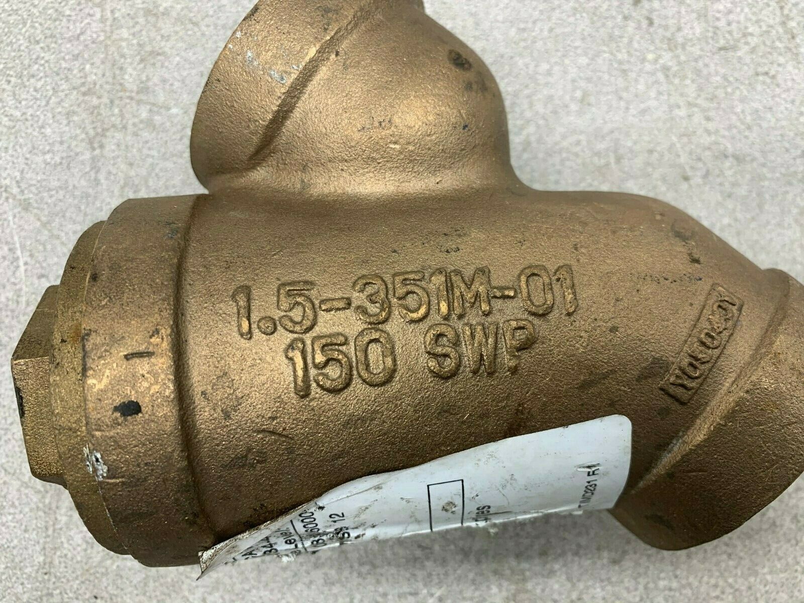 NEW NO BOX MUELLER 1-1/2" BRONZE STEAM STRAINER 1.5-351M-01 150 SWP