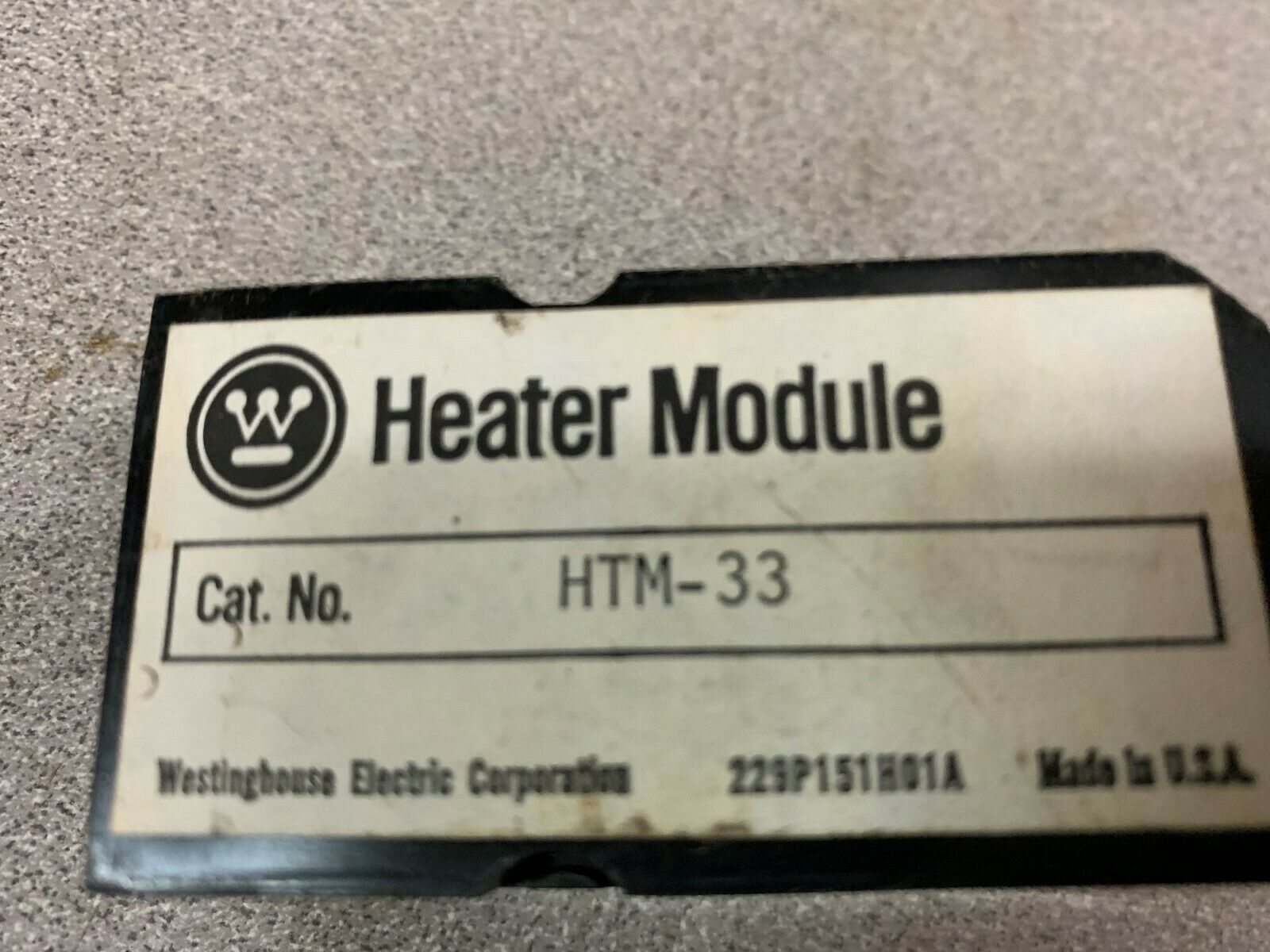 USED WESTINGHOUSE INDUSTRIAL HEATER MODULE HTM-33