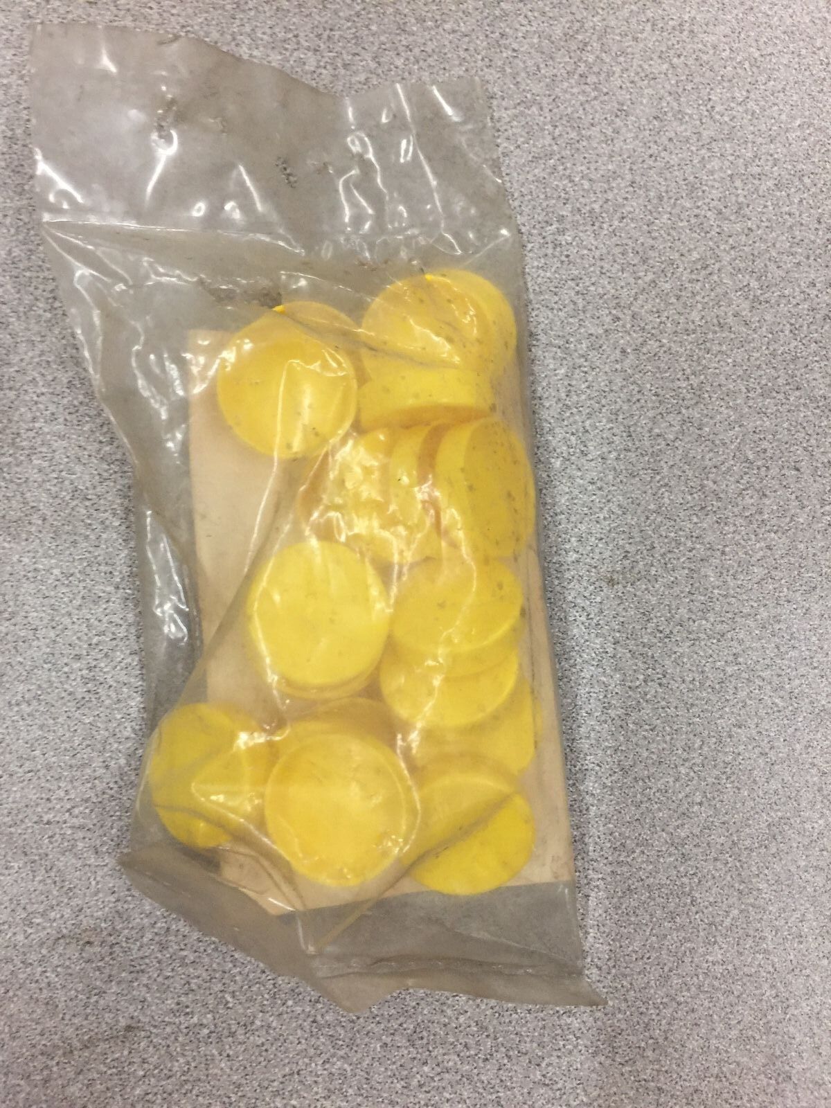 NEW "PACKAGE OF 20"  FURNAS PUSH BUTTON CAPS YELLOW 52RA1A4 SERIES B