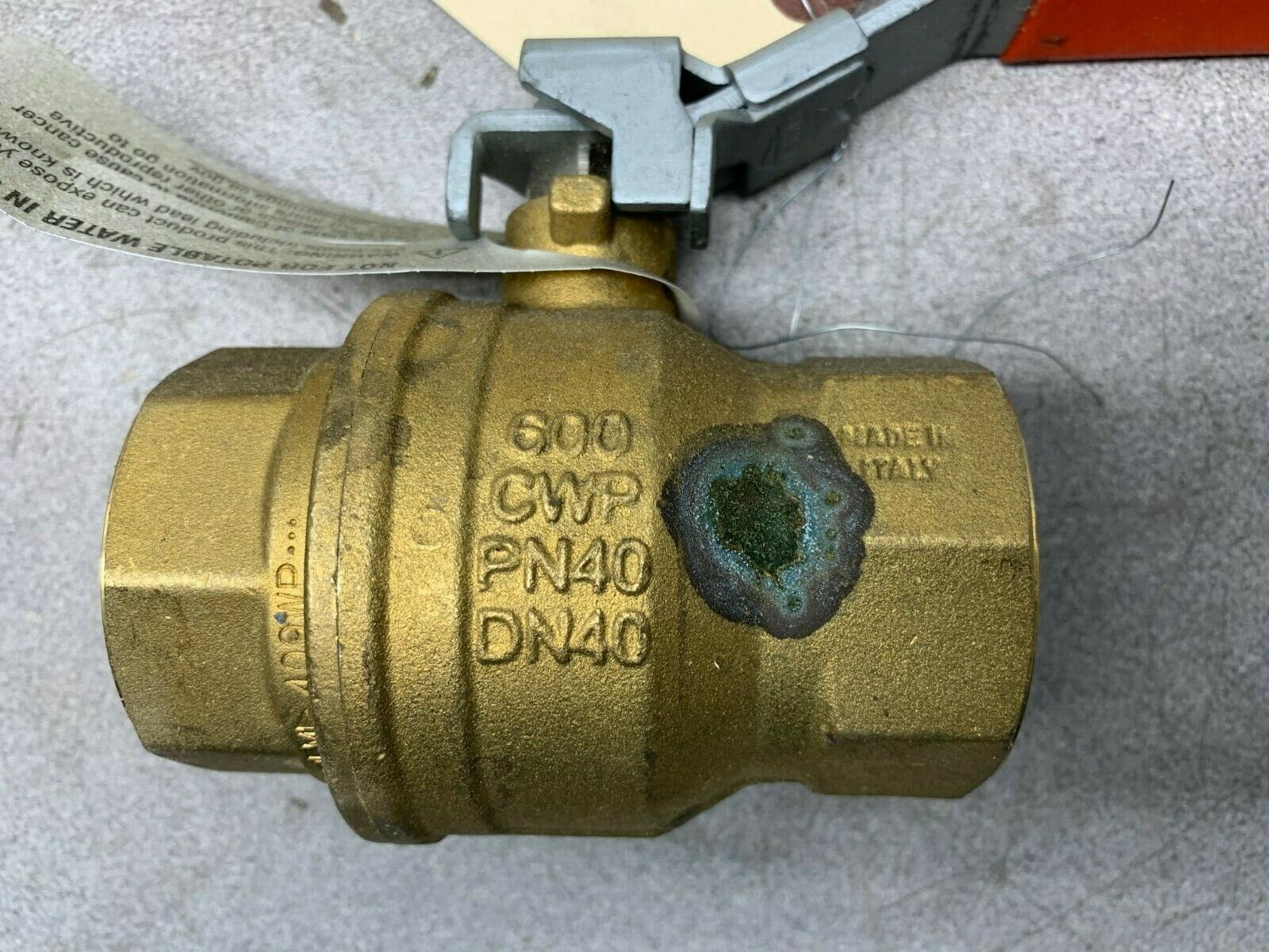 NEW NO BOX DYNAQUIP 1-1/2" BALL VALVE MH15505