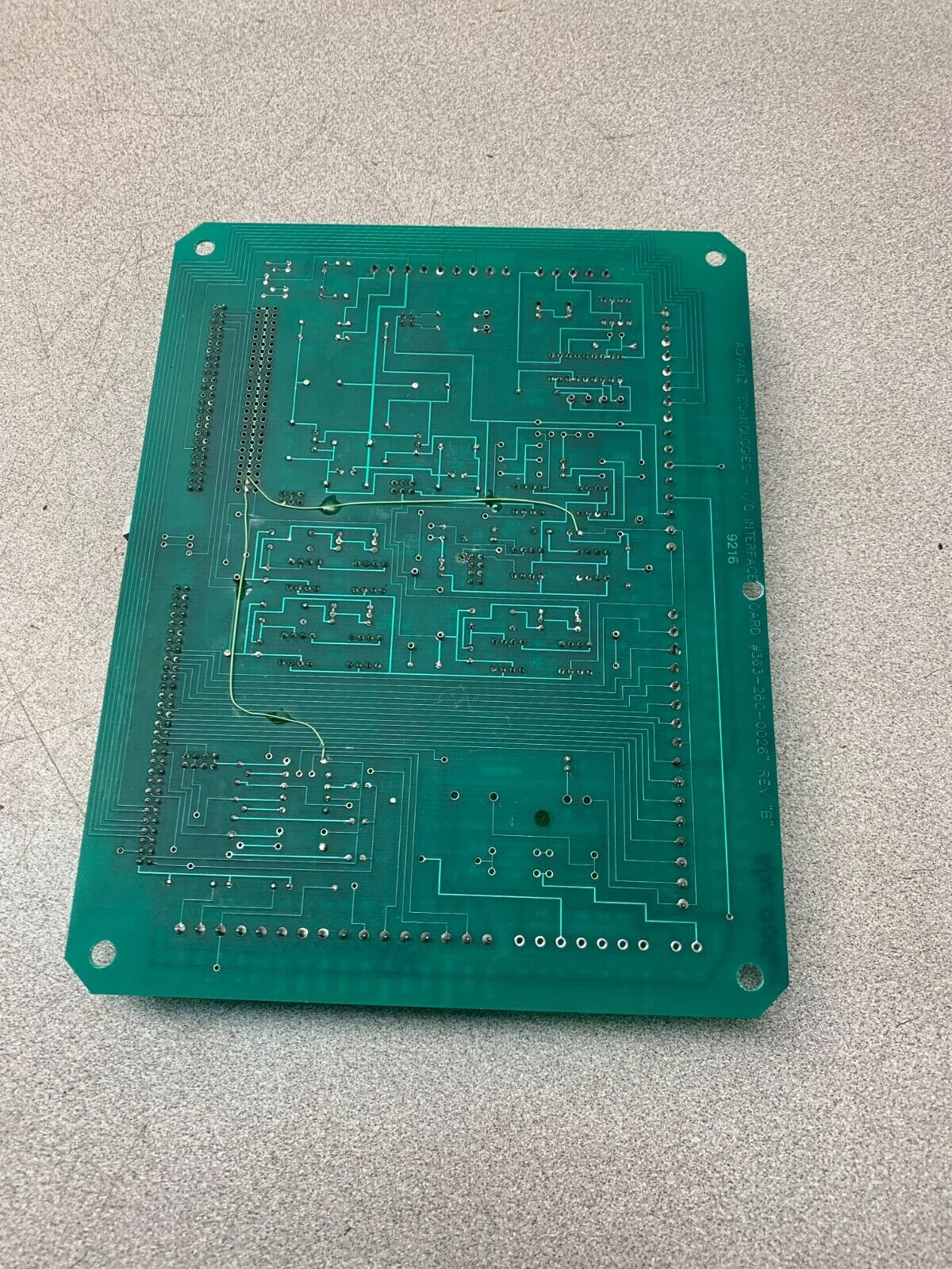 USED ADVANZ TECHNOLOGIES I/O INTERFACE CIRCUIT BOARD 363-260-0026 REV. B