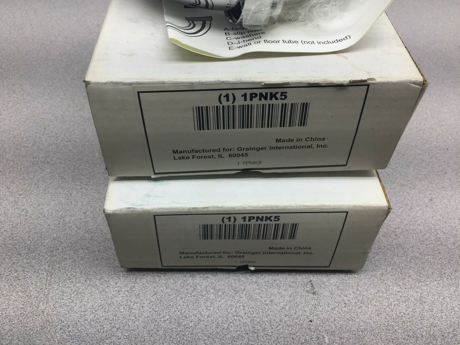 NEW IN BOX (LOT OF 2) GRAINGER 1 1/2 CHROME SINK TRAP 1PNK5