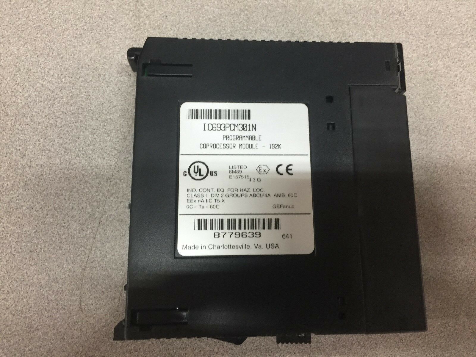 USED GE FANUC PROGRAMMABLE COPROCESSOR MODULE 192K IC693PCM301N