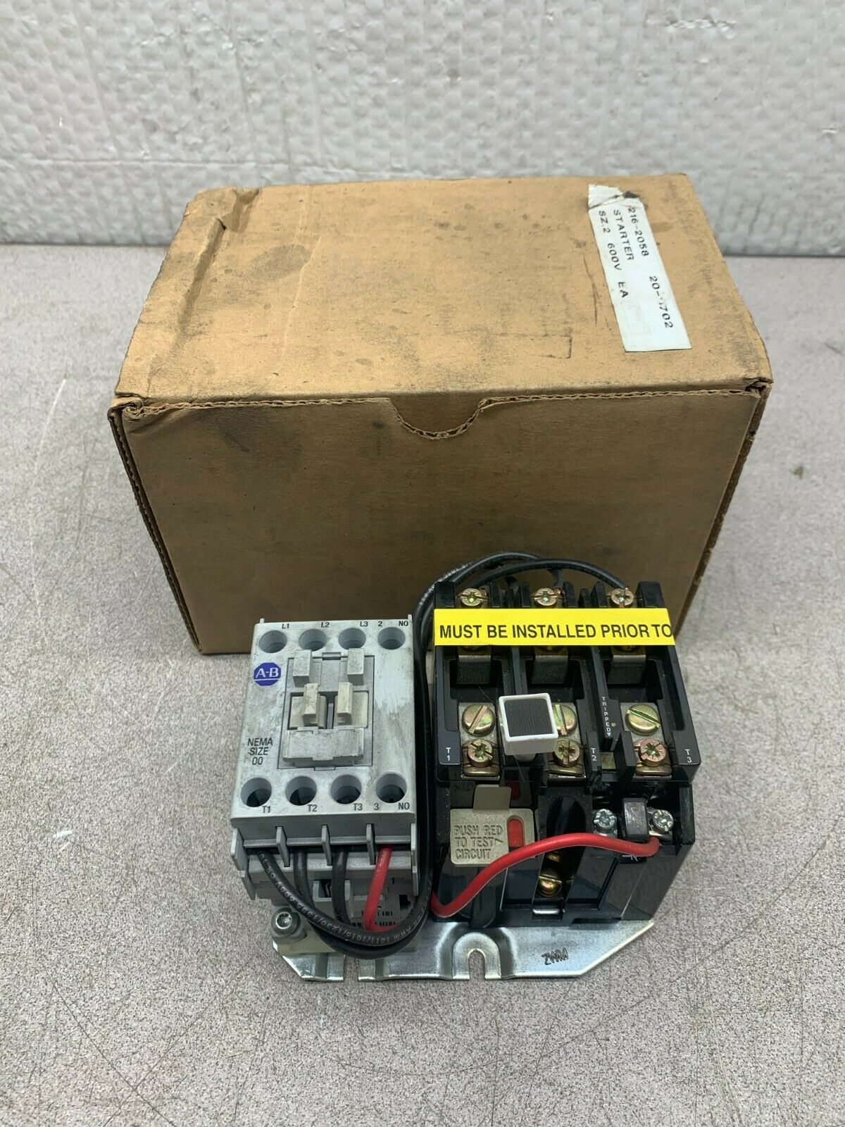 NEW IN BOX ALLEN-BRADLEY FULL VOLTAGE STARTER 509-TOD SERIES D