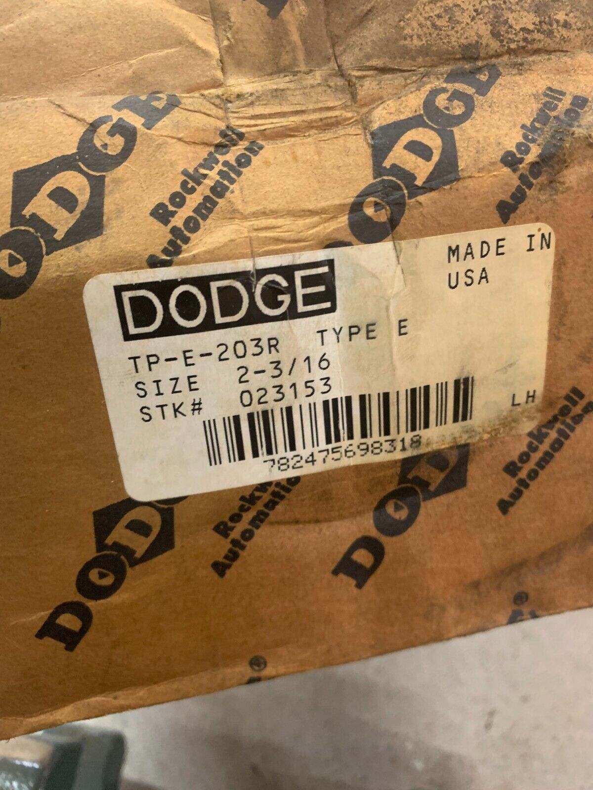 NEW IN BOX DODGE TP-E-203R TYPE-E TAKE UP BEARING 2-3/16" BORE TPE203R 023153