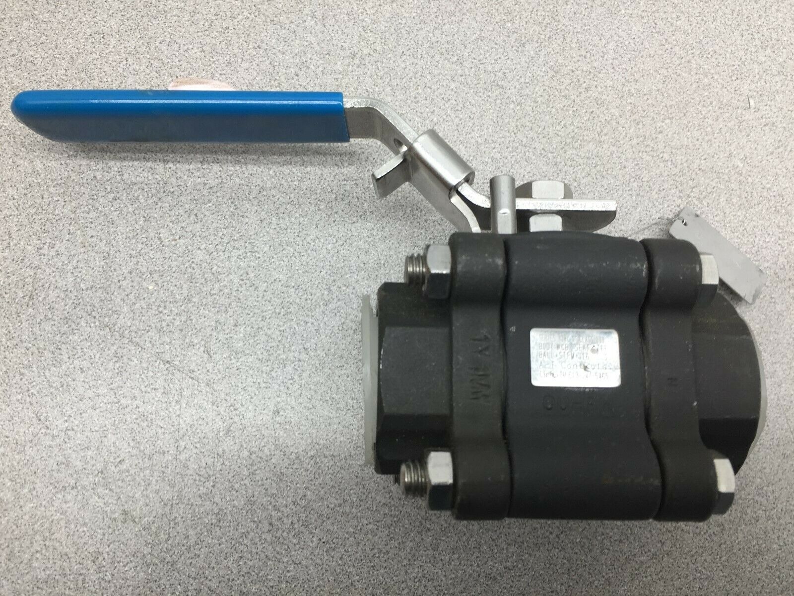 NEW NO BOX A-T CONTROLS SERIES 83C 1" 316SS BALL AND STEM CLASS 800 BALL VALVE 8