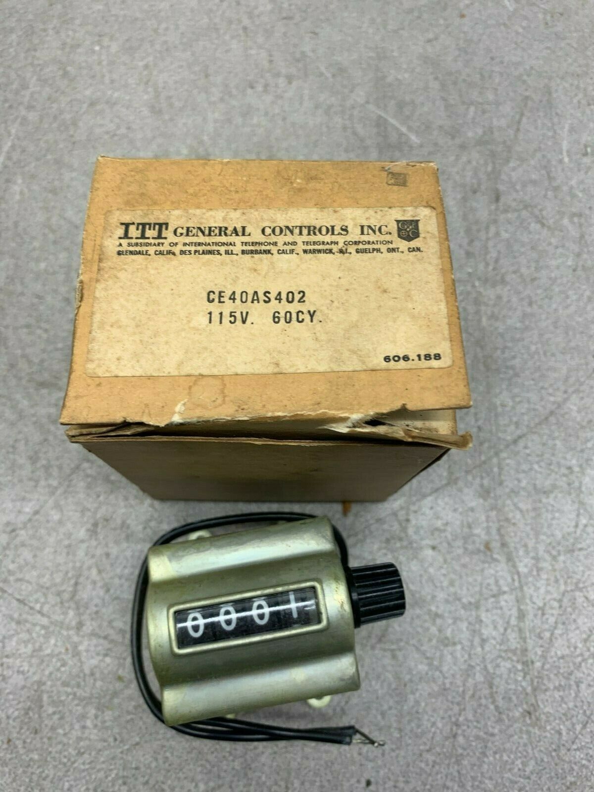 NEW IN BOX ITT 115V. 60CY COUNTER CE40AS402