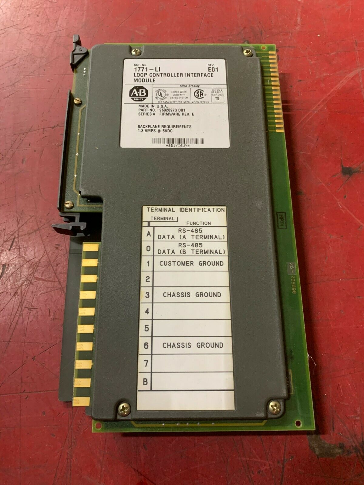 USED ALLEN-BRADLEY PLC-5 LOOP CONTROLLER INTERFACE MODULE 1771-LI