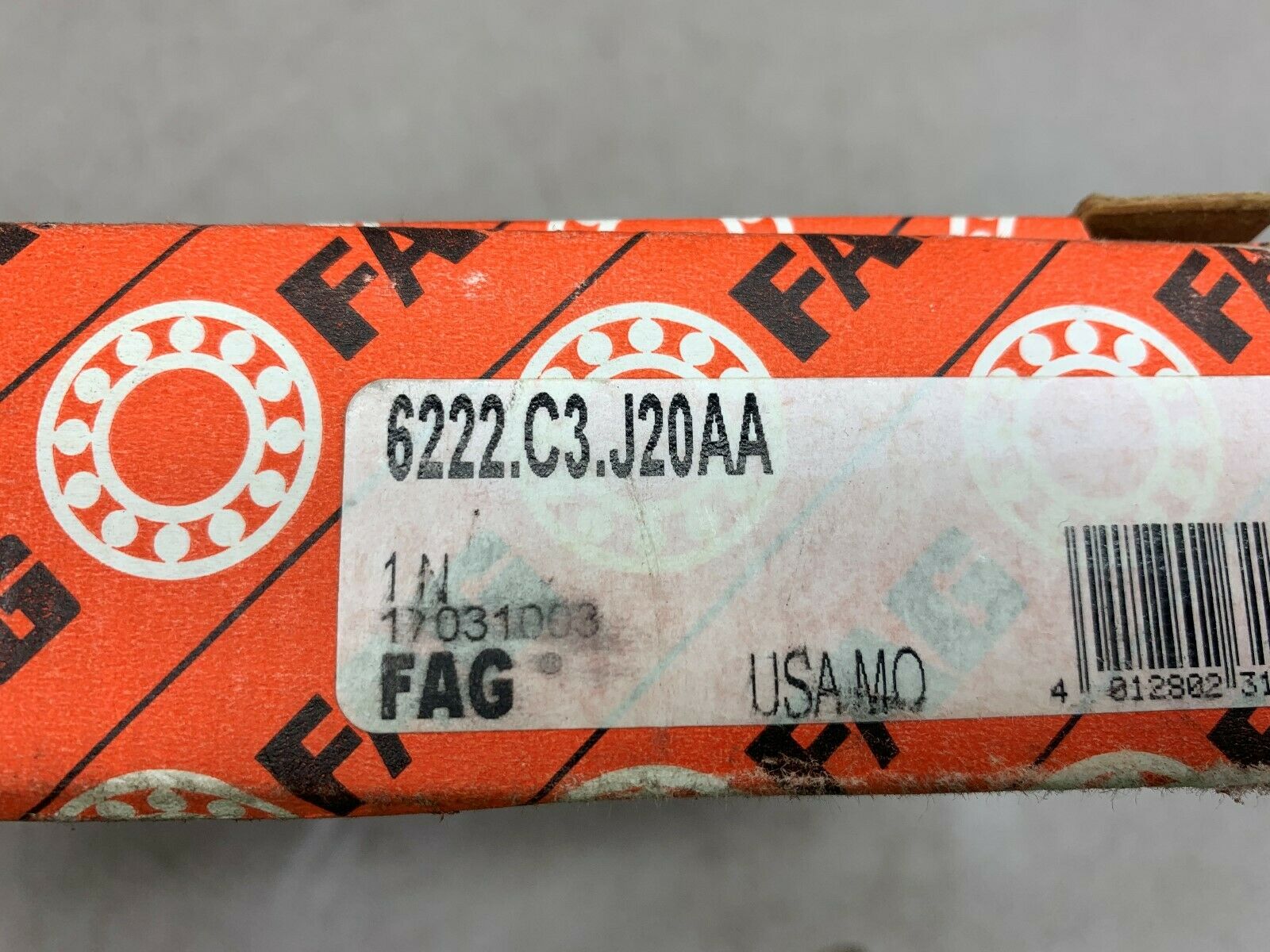 NEW IN BOX FAG BEARING 6222.C3.J20AA