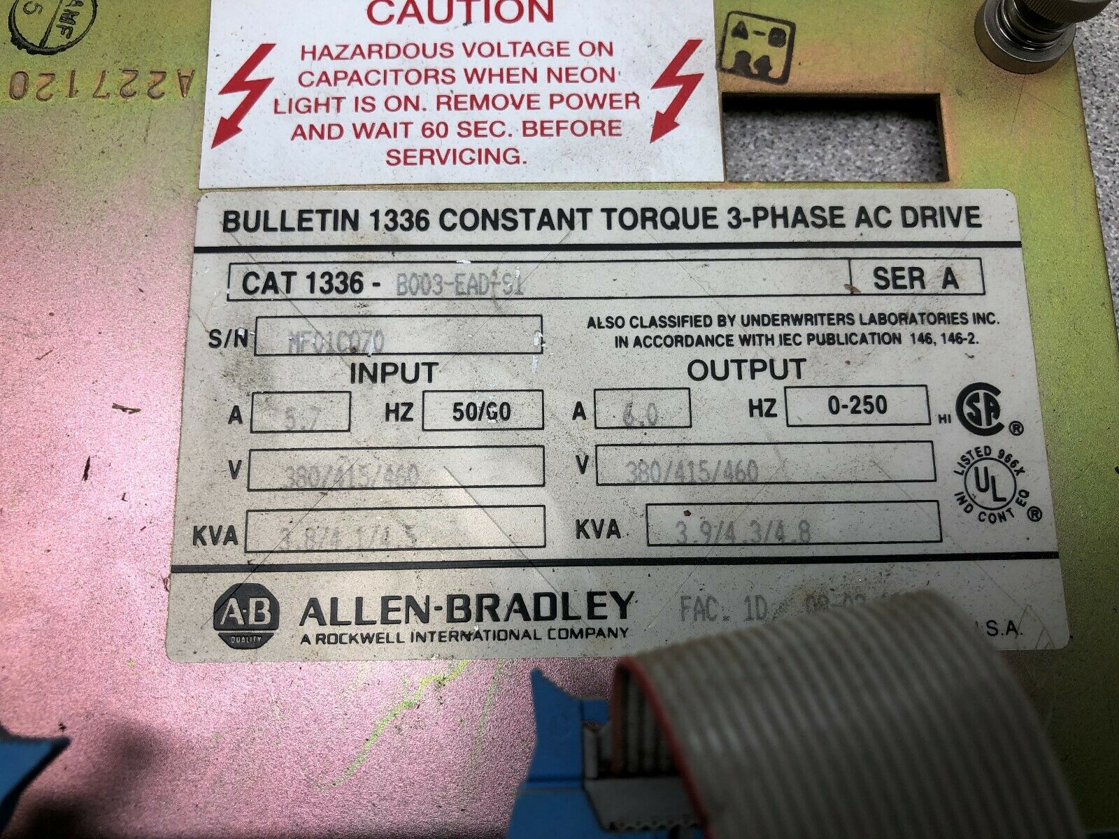 USED ALLEN BRADLEY 1336 DRIVE CIRCUIT BOARD 148363