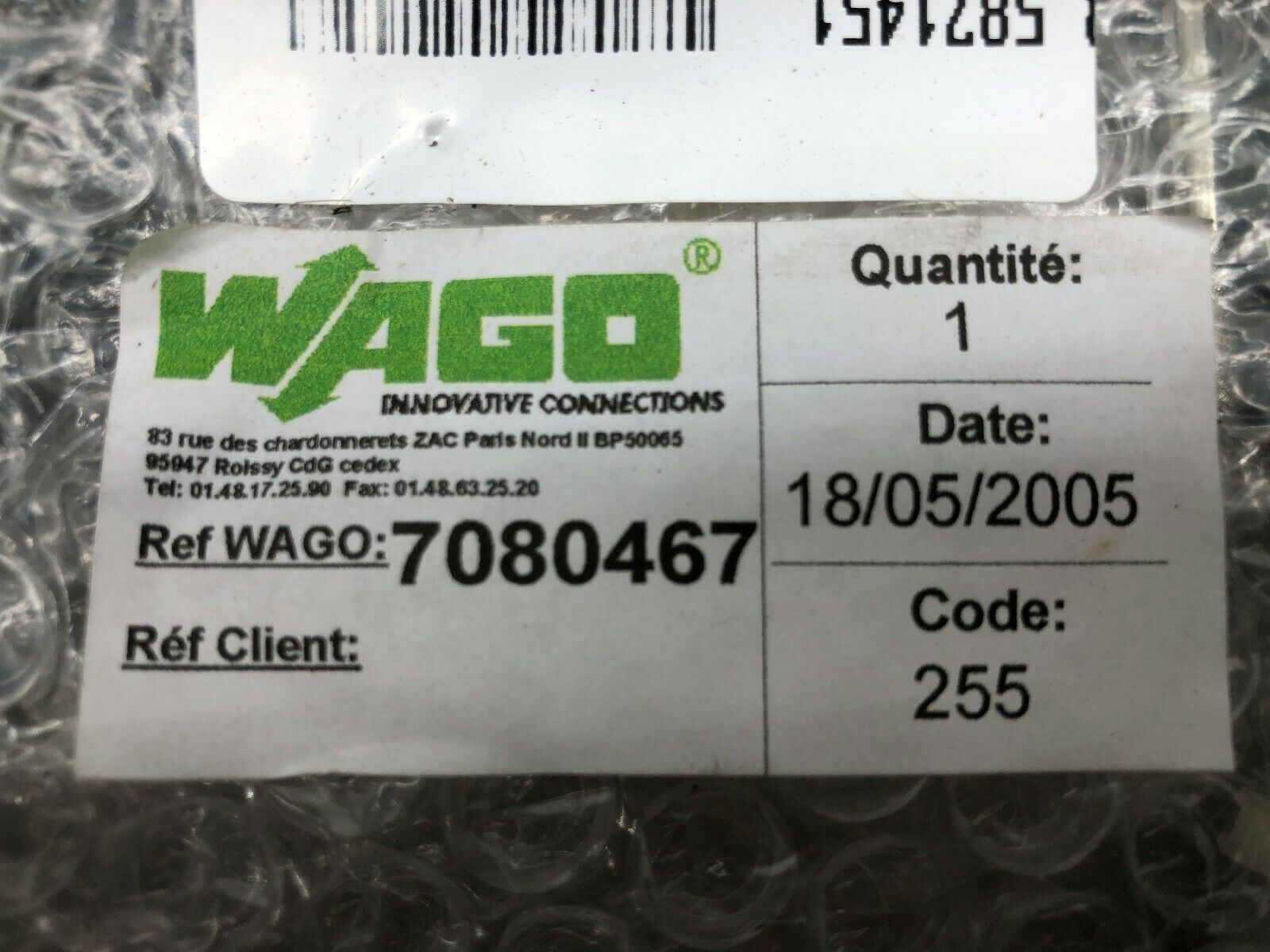 NEW IN ORIGINAL PACKAGE WAGO CABLE ASSY 7080467