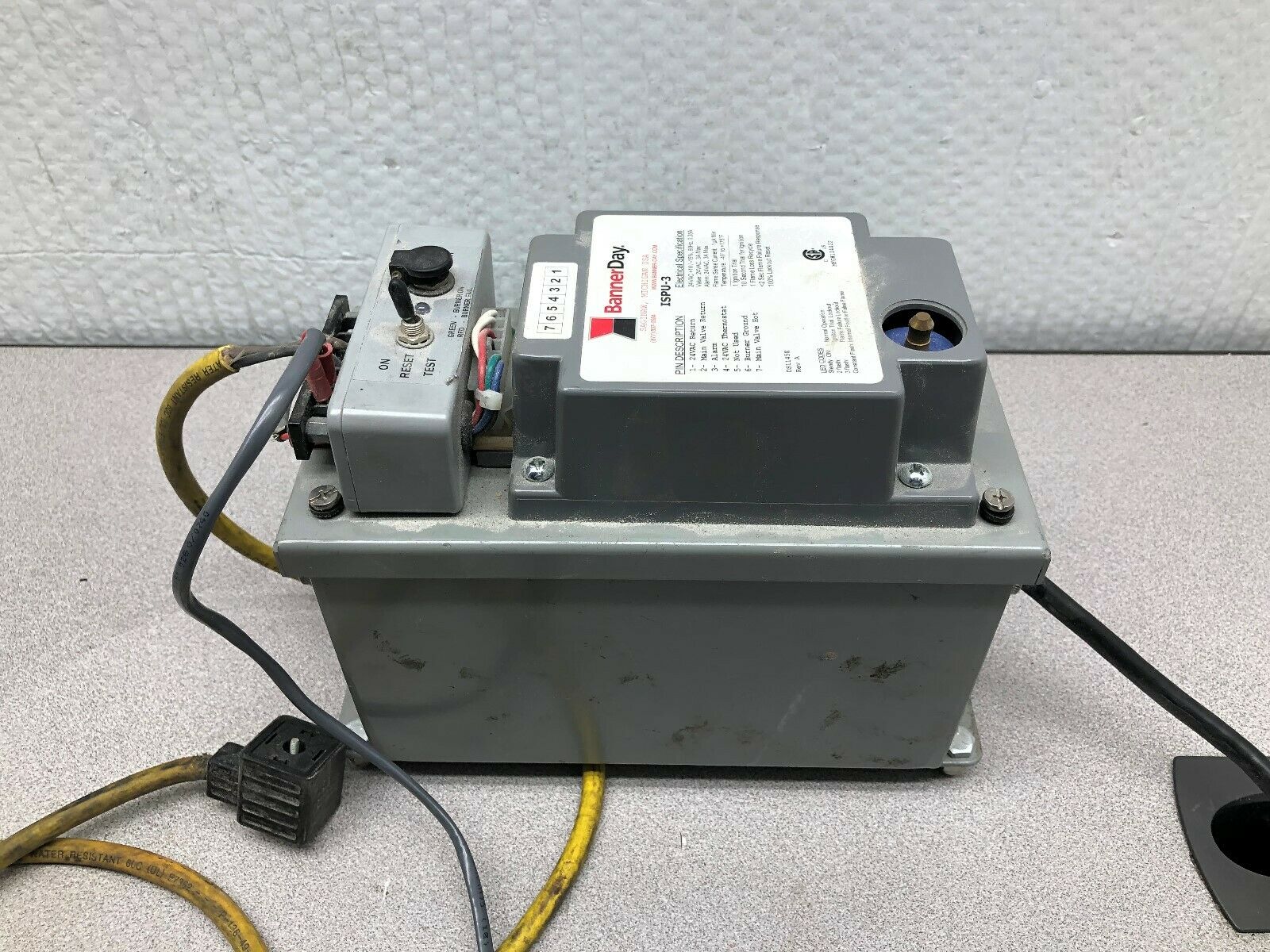 USED BANNER DAY BURNER TEST UNIT ISPU-3  /  637-261