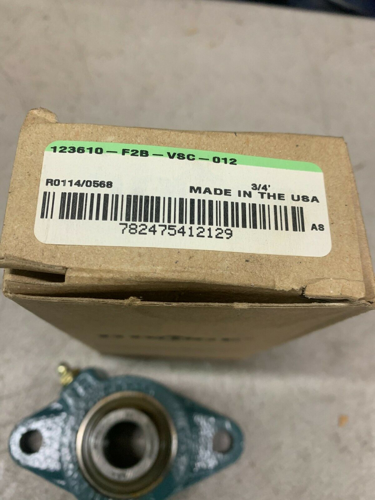 NEW IN BOX DODGE F2BVSC012 2-BOLT FLANGE BEARING 3/4" BORE F2B-VSC-012