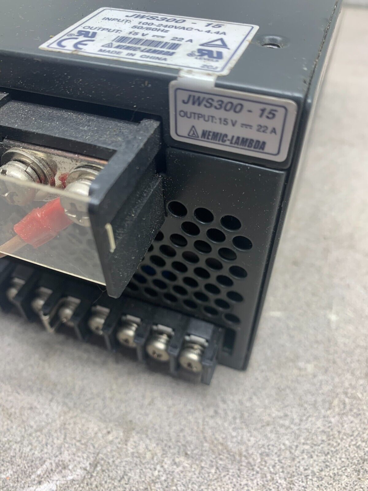 USED LAMBDA 15V POWER SUPPLY JWS300-15