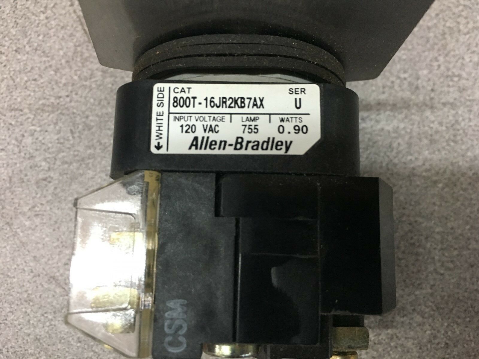 NEW NO BOX ALLEN-BRADLEY ILLUMINATED RED SELECTOR SWITCH 800T-16JR2KB7AX SERIES