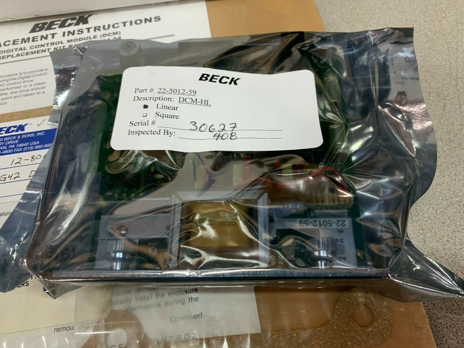 NEW IN BOX BECK G42 DCM KIT 12-8064-04