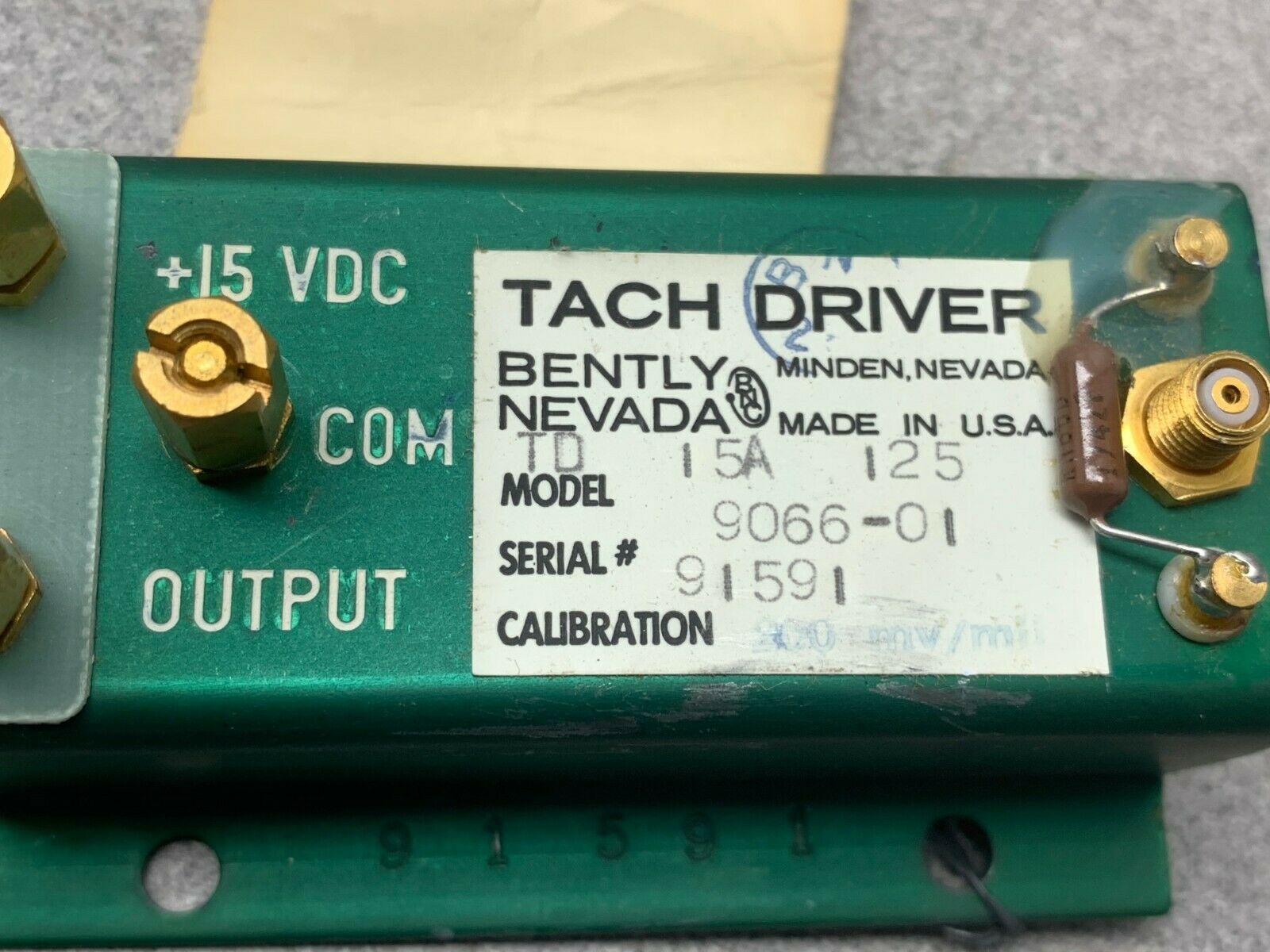 NEW NO BOX BENTLY NEVADA TD 15A 125 TACH DRIVER 9066-01