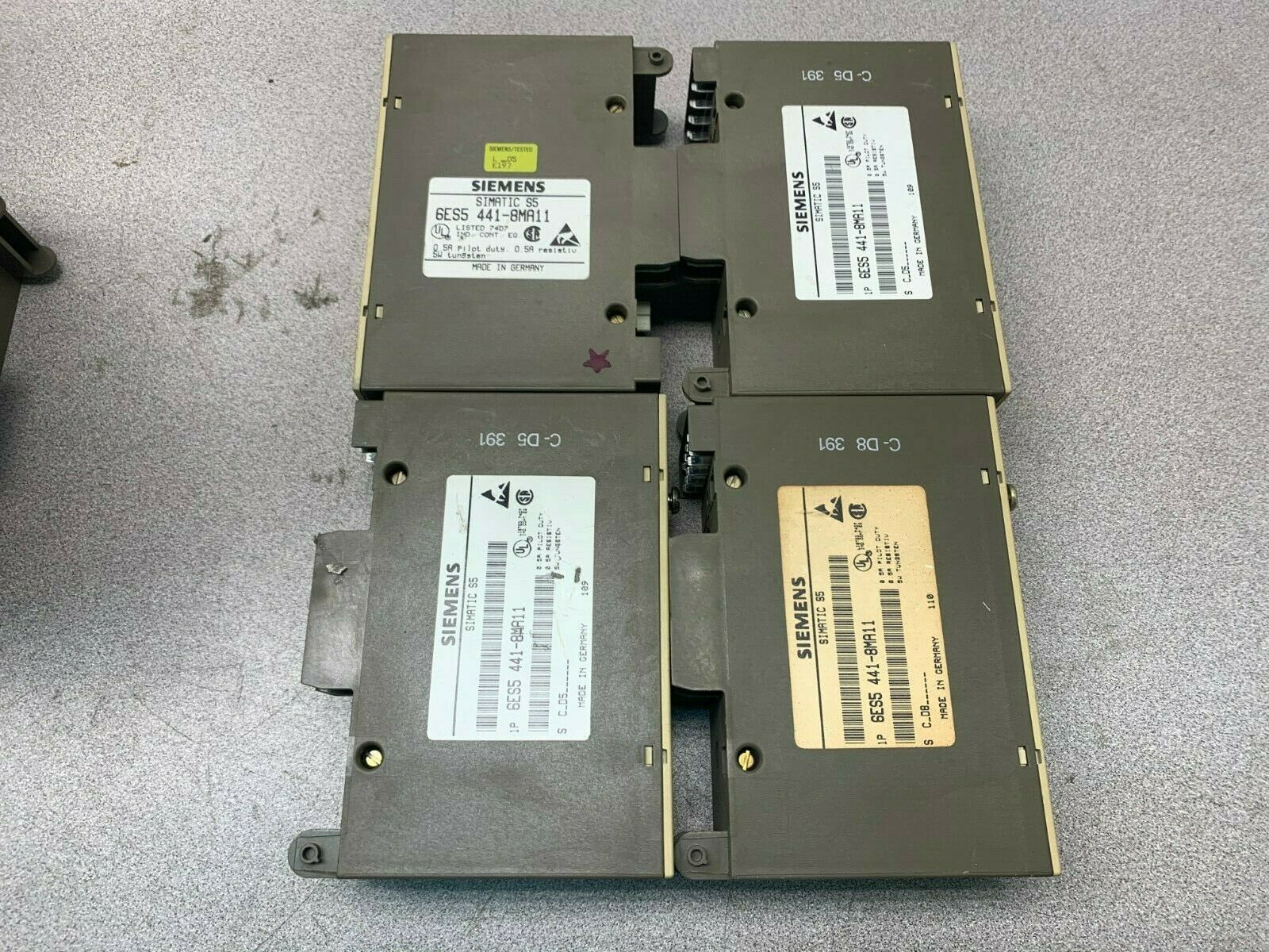 LOT OF 4 USED SIEMENS INPUT MODULE 6ES5 441-8MA11