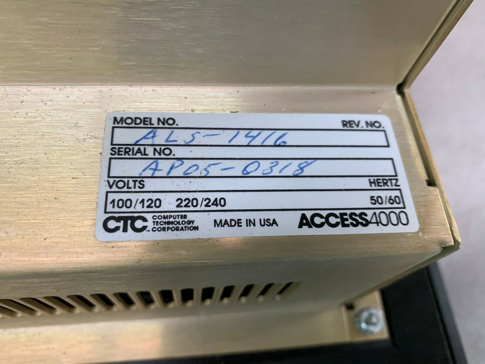 NEW NO BOX CTC ACCESS 4000 PUSHBUTTON CONTROL PANEL ALS-1416