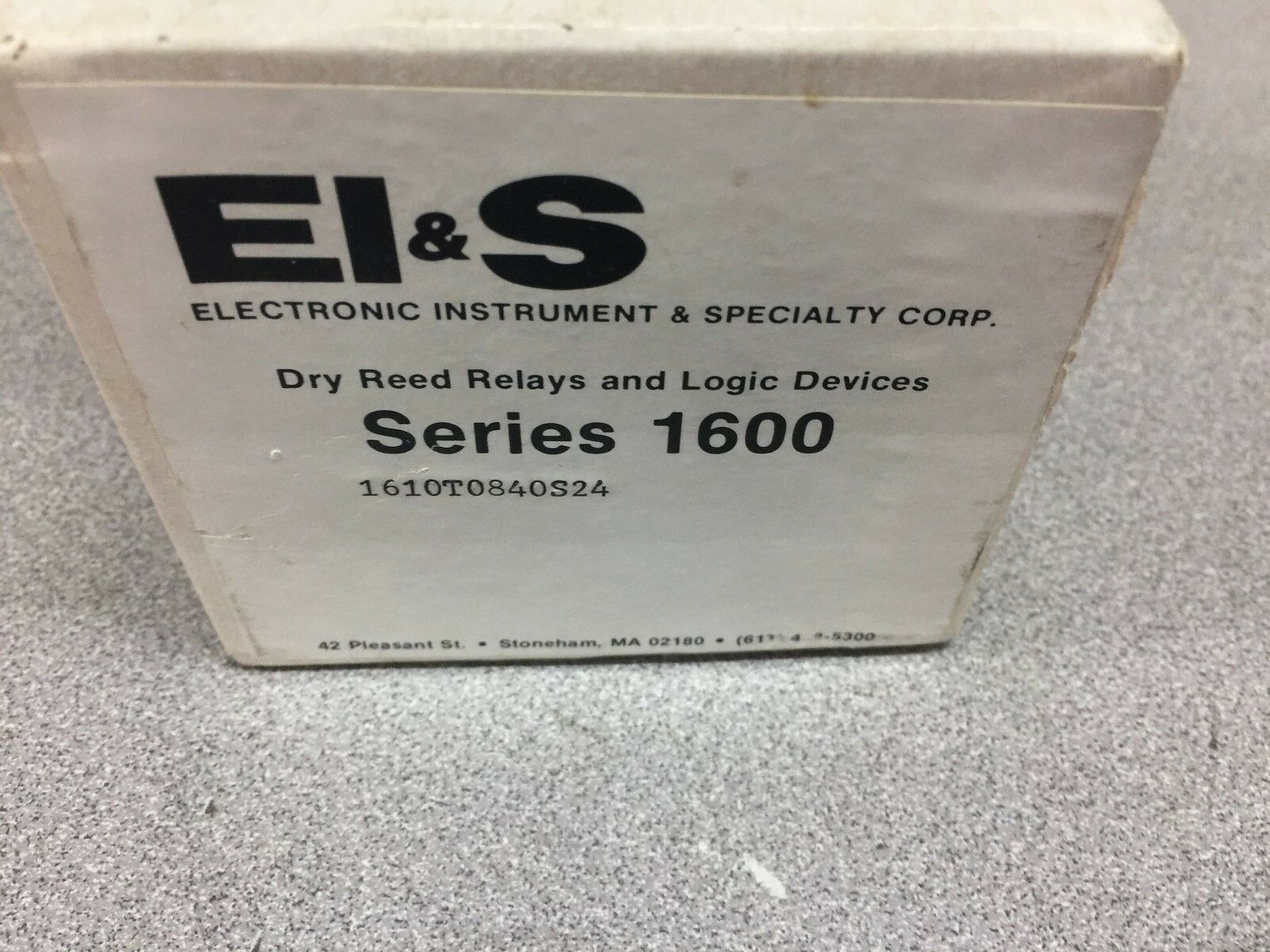 NEW IN BOX EI&S SERIES 1600 DRY REED RELAY 1610T0840S24