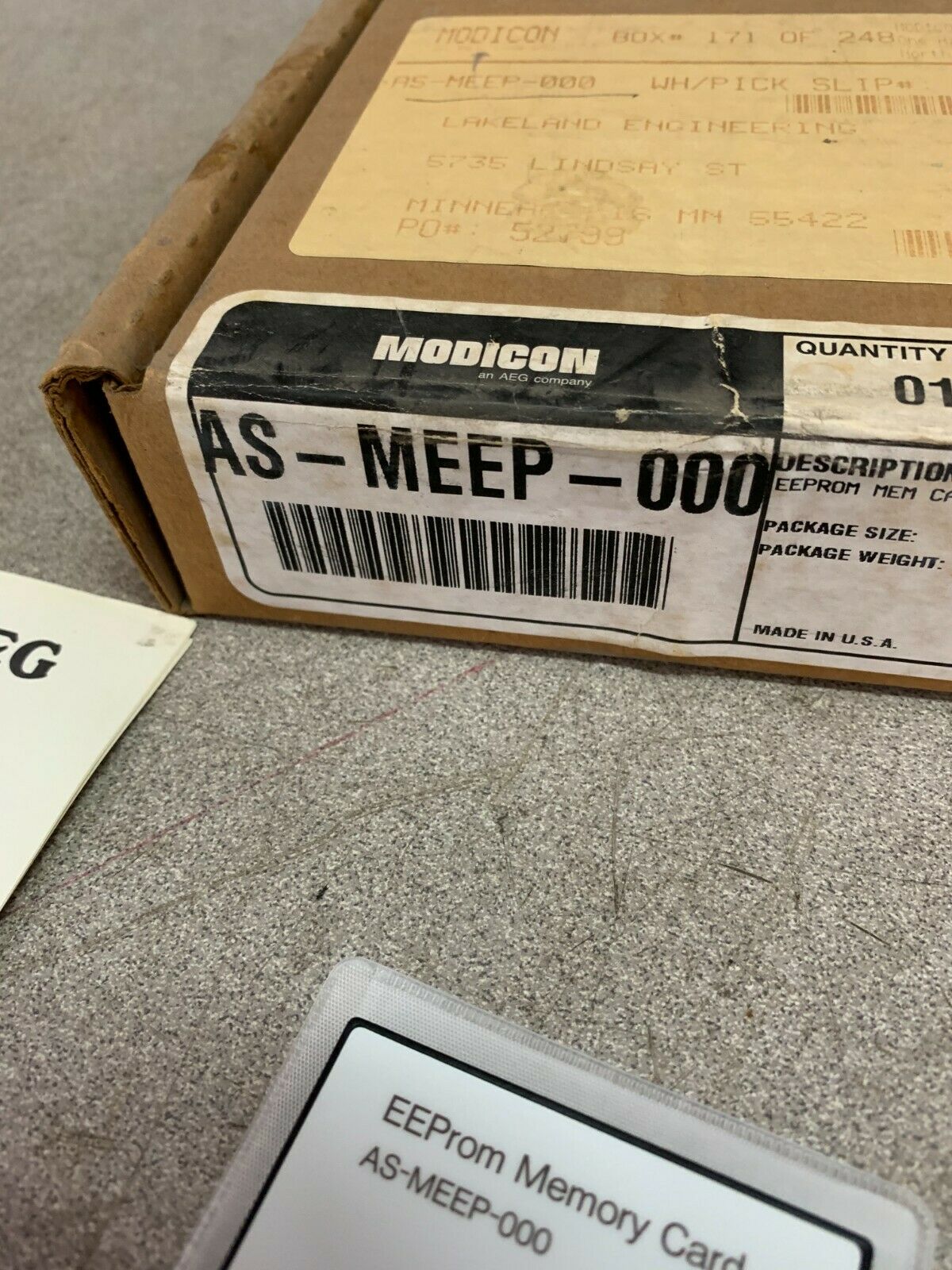 NEW IN BOX Modicon Compact Memory Module EEPROM AS-MEEP-000