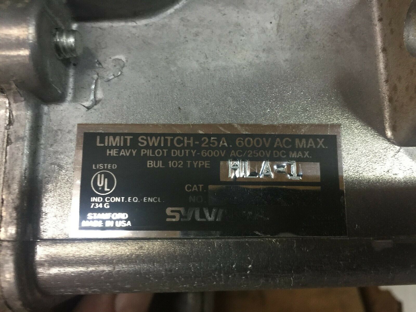 NEW IN BOX SYLVANIA LIMIT SWITCH A102-41252A