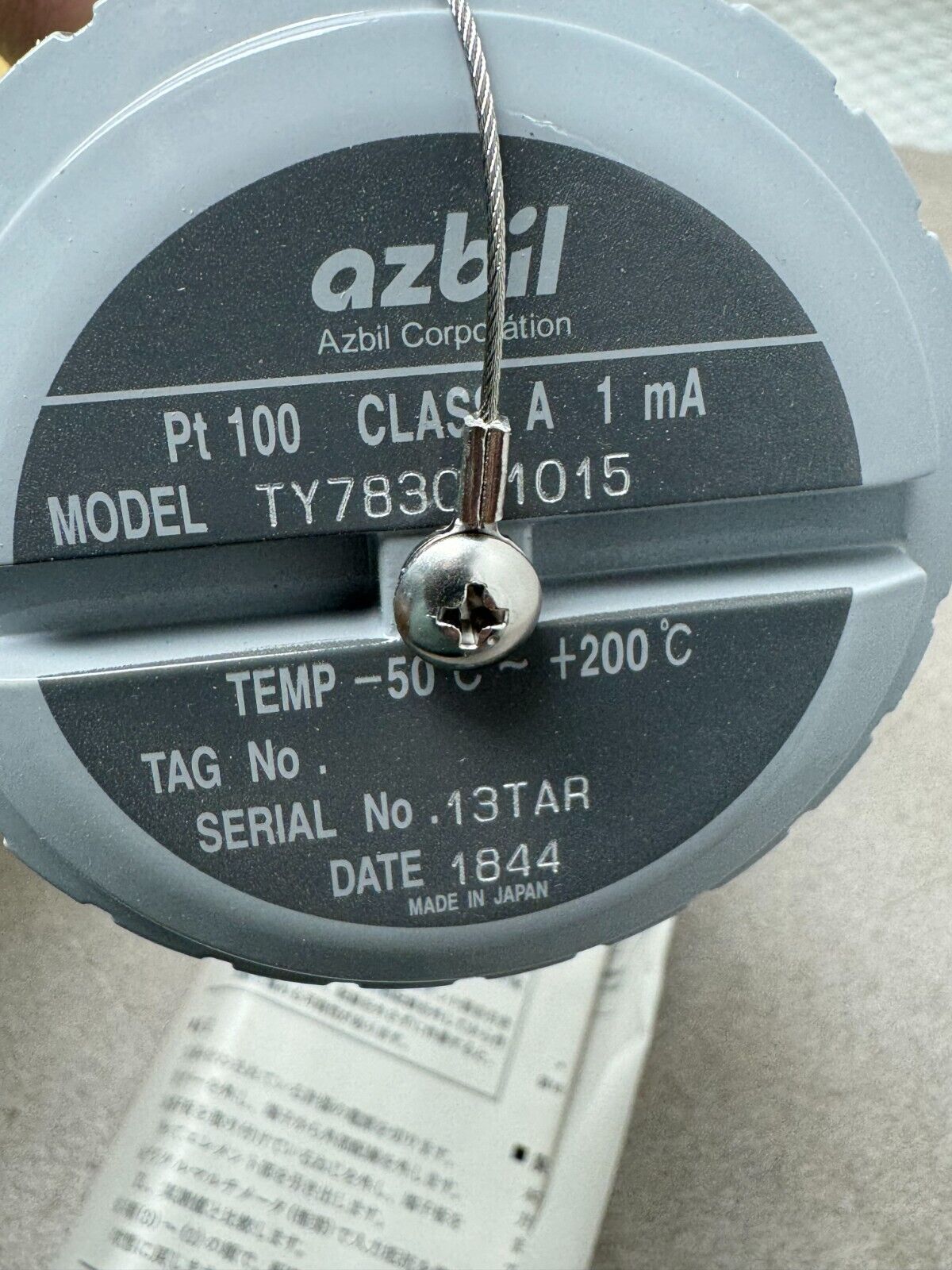 NEW IN BOX AZBIL THERMOCOUPLE TY7830A1015