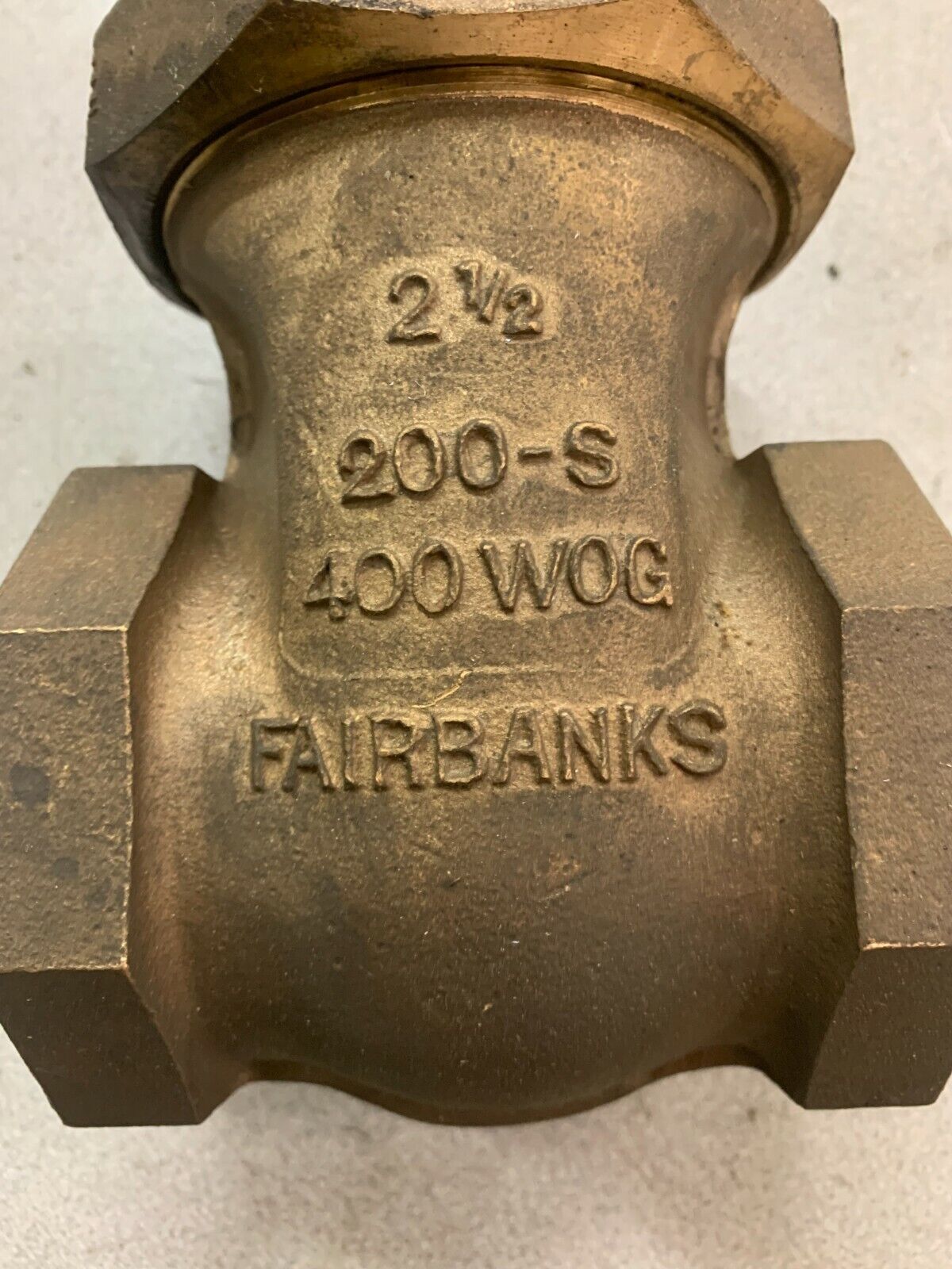 NEW FAIRBANKS 2-1/2" 200-S 400WOG GATE VALVE 0234-N SOLID SEATS NICKEL WEDGE