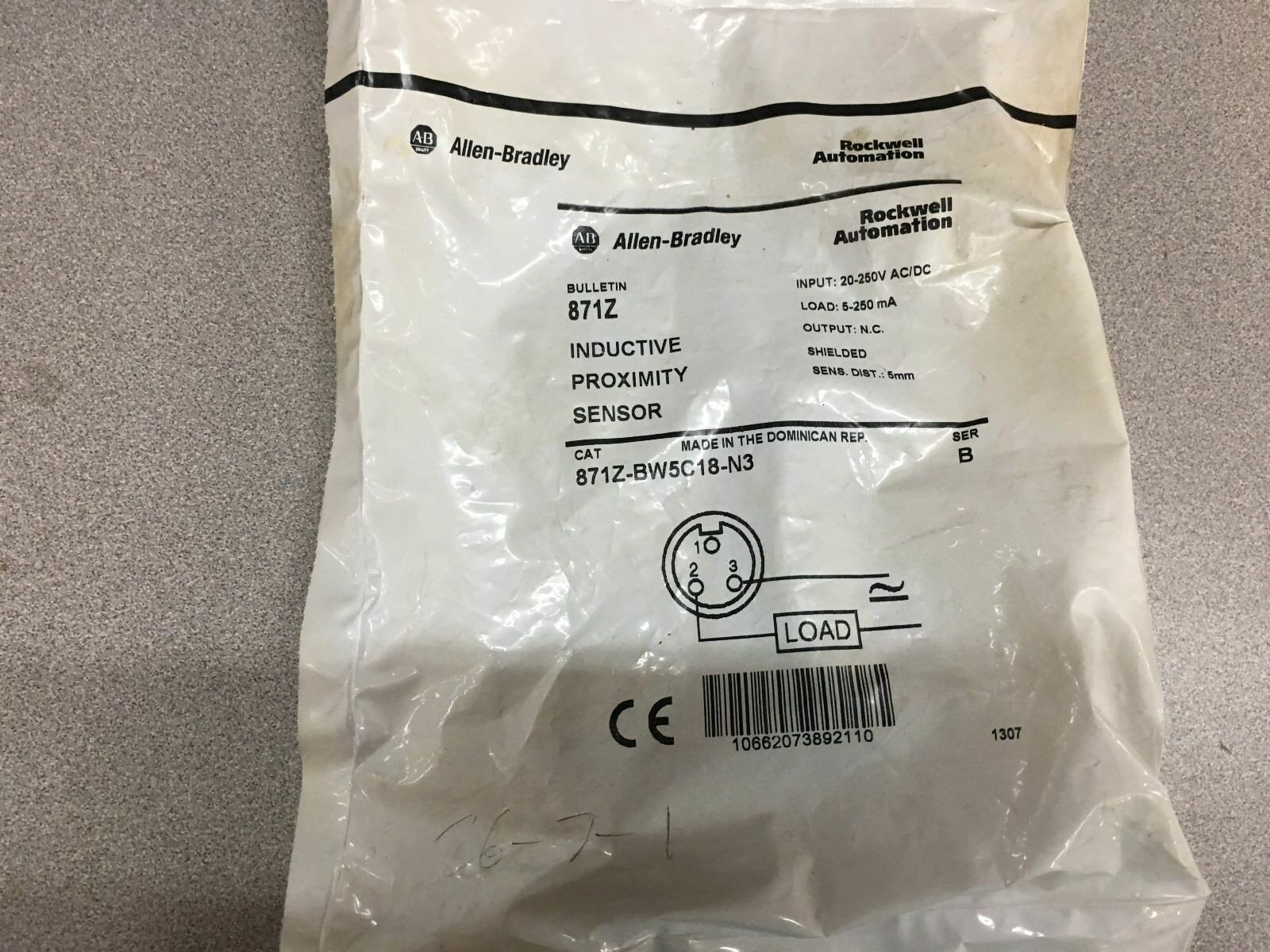 NEW IN BAG ALLEN BRADLEY SENSOR 871Z-BW5C18-N3 SERIES B