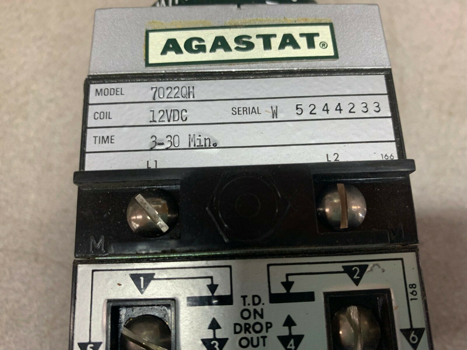 NEW NO BOX AGASTAT 3-30 MINUTE TIMER 7022QH