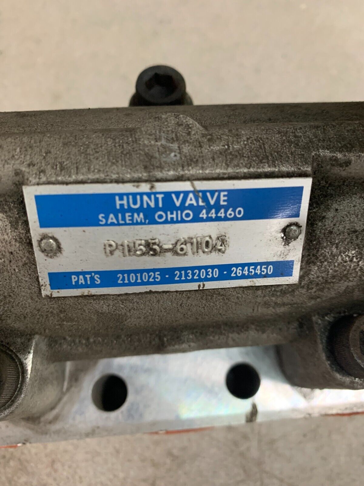 USED HUNT VALVE P155-6104