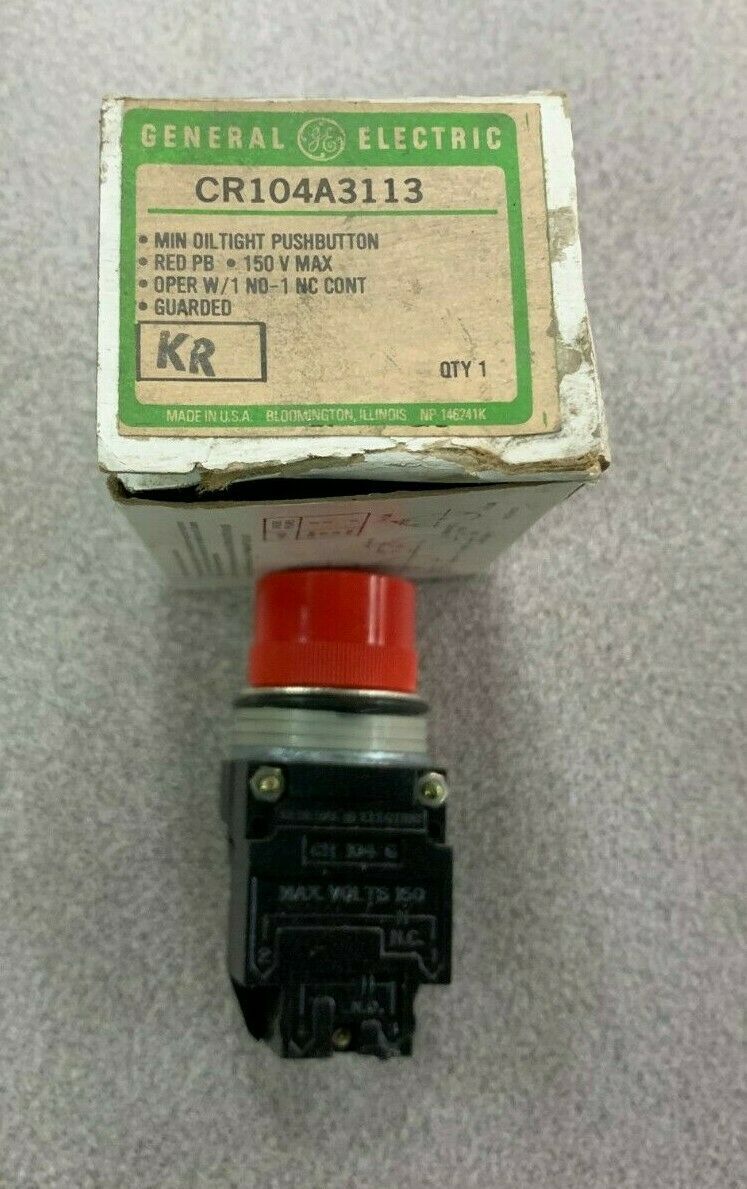 NEW IN BOX GE PUSHBUTTON CR104A3113