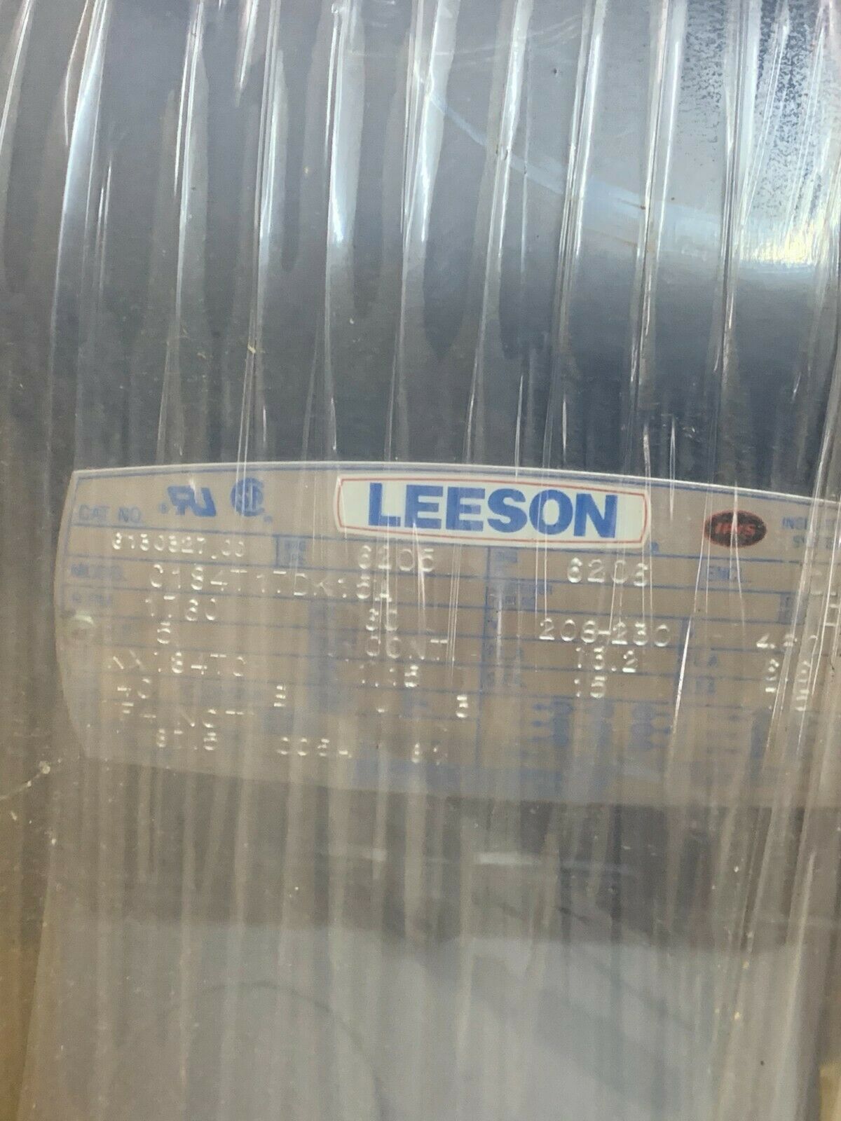 NEW LEESON G130327.00 5HP 1760RPM ELECTRIC MOTOR 208/230/460V. C184T17DK15A