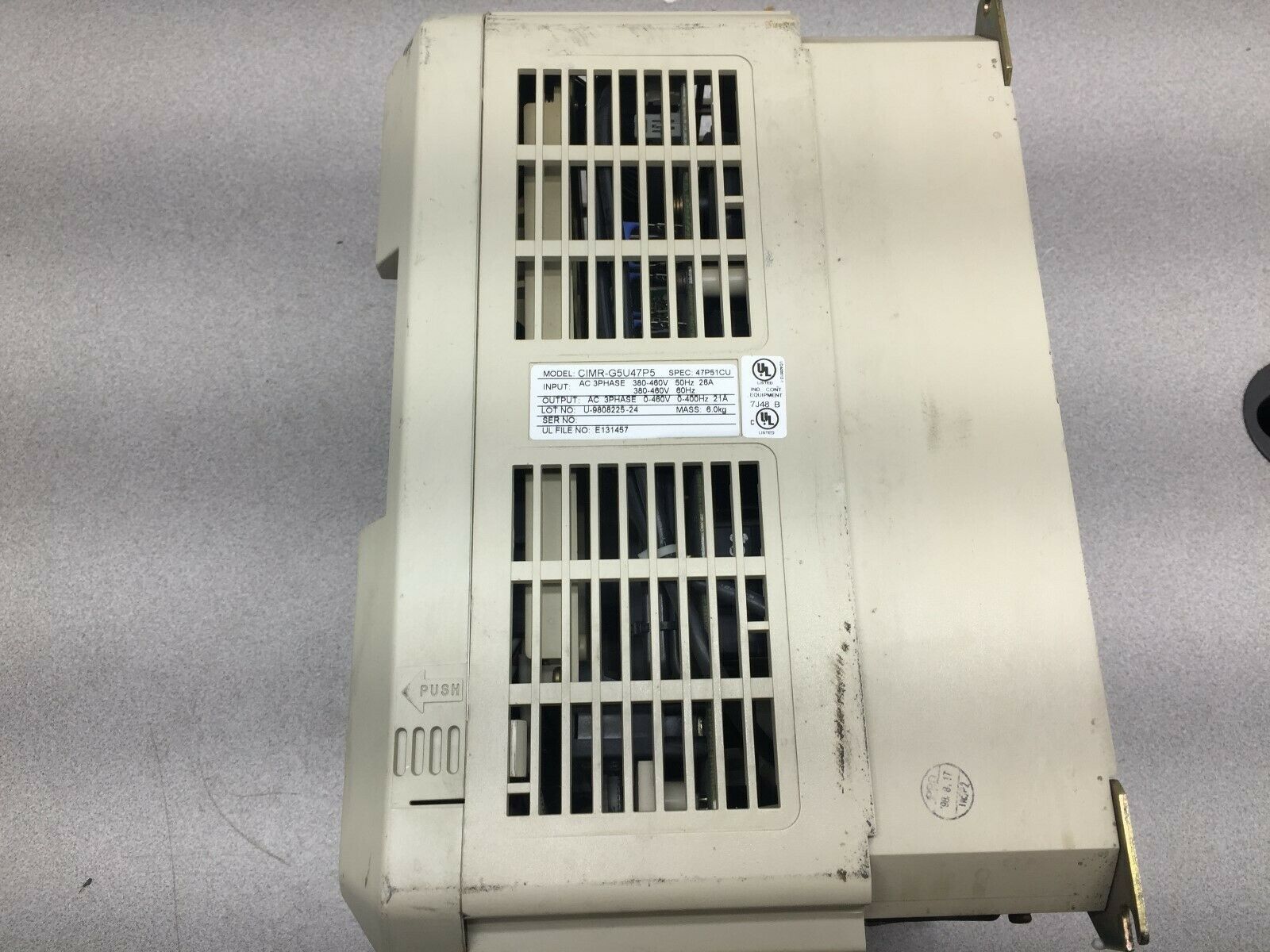 USED EMS 380-460VAC 26AMPS 3PH 0-400HZ CIMR-G5U47P5