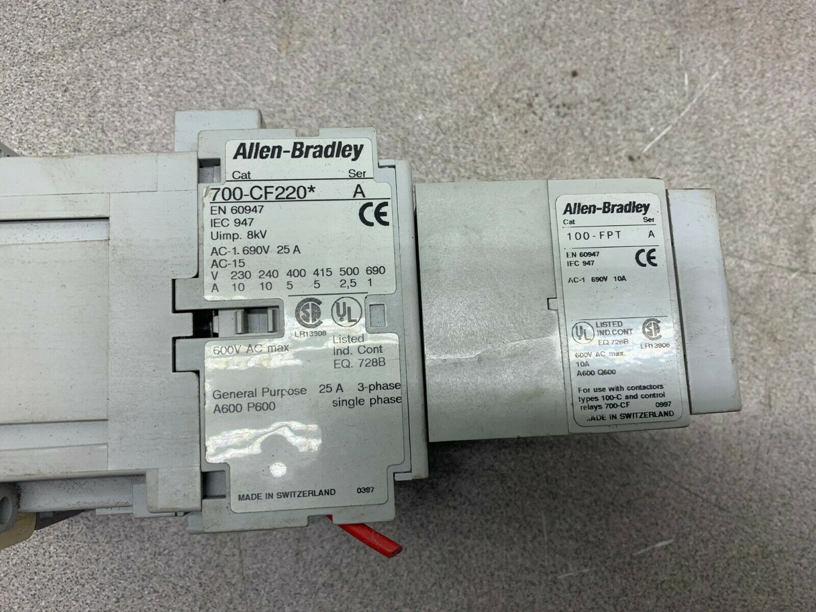 USED ALLEN BRADLEY 700-CF200* CONTACTOR 100-FPT