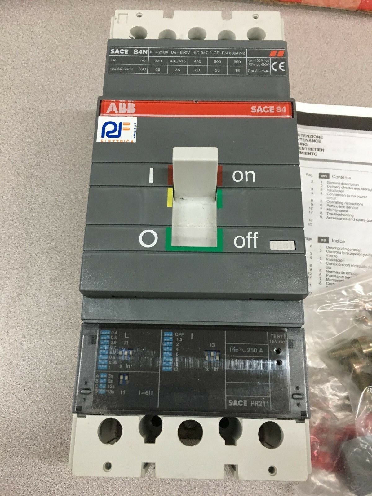 NEW IN BOX ABB SACE S4 CIRCUIT BREAKER 1SDA017319R1